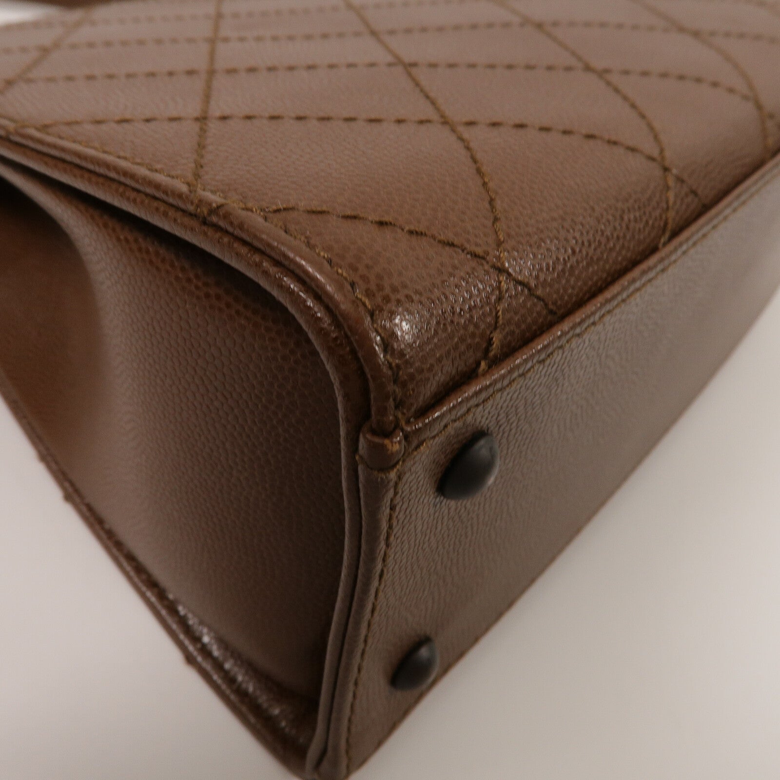 CHANEL 牛皮皮革Vintage Top Handle Kelly Flap Bag肩背袋