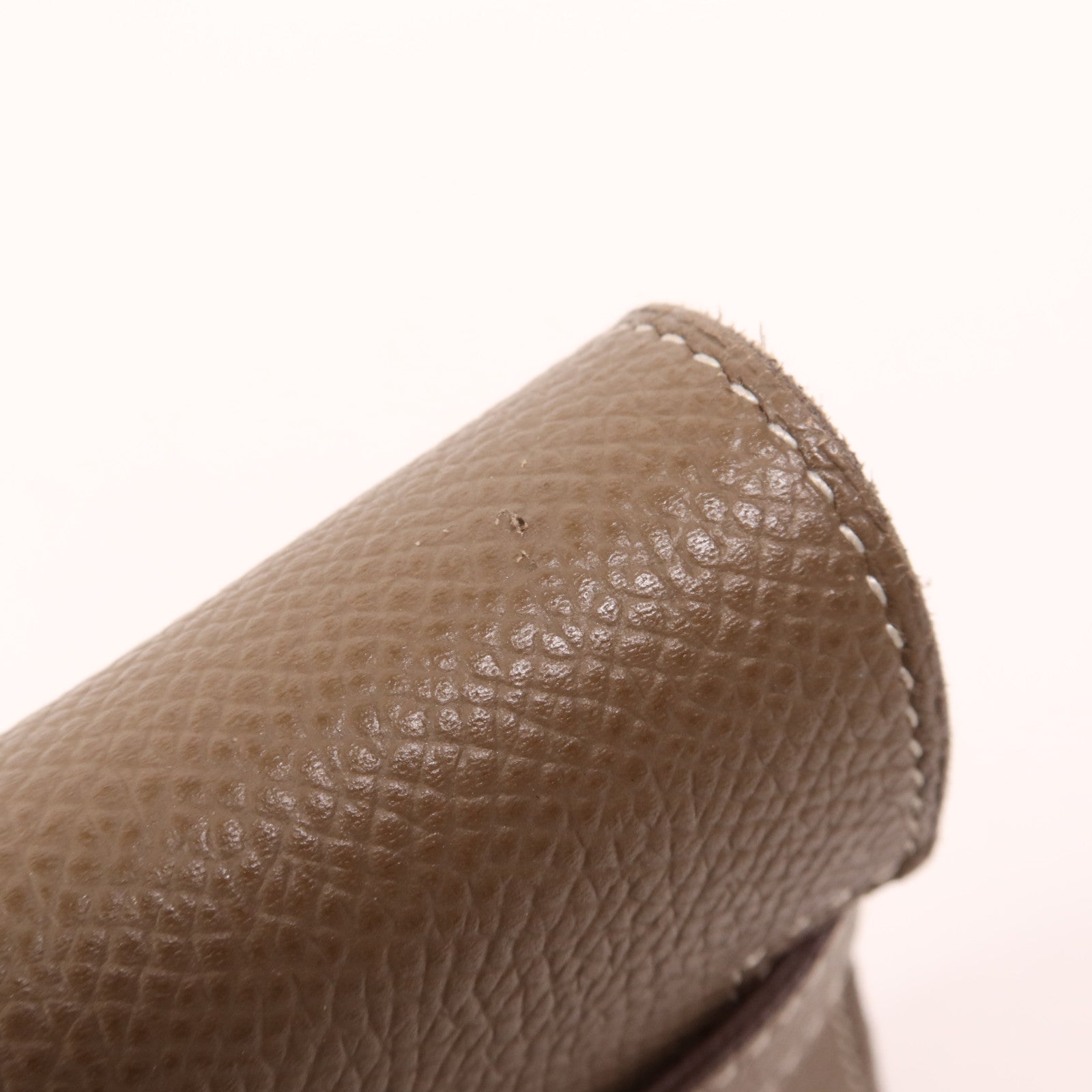 HERMES Epsom皮革Kelly Wallet銀扣長錢包Etoupe
