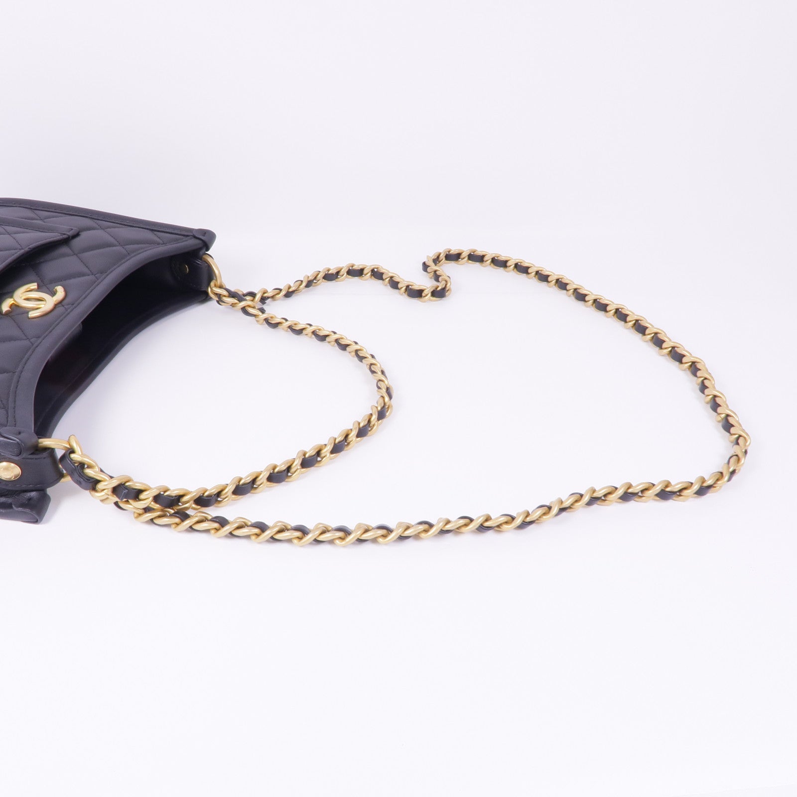 CHANEL 羊皮皮革2way Shoulder Bag金扣手挽肩背兩用袋