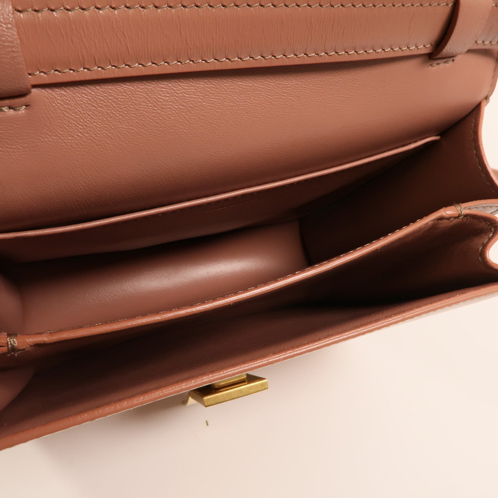 CELINE 牛皮皮革Mini Classic Box金扣肩背袋
