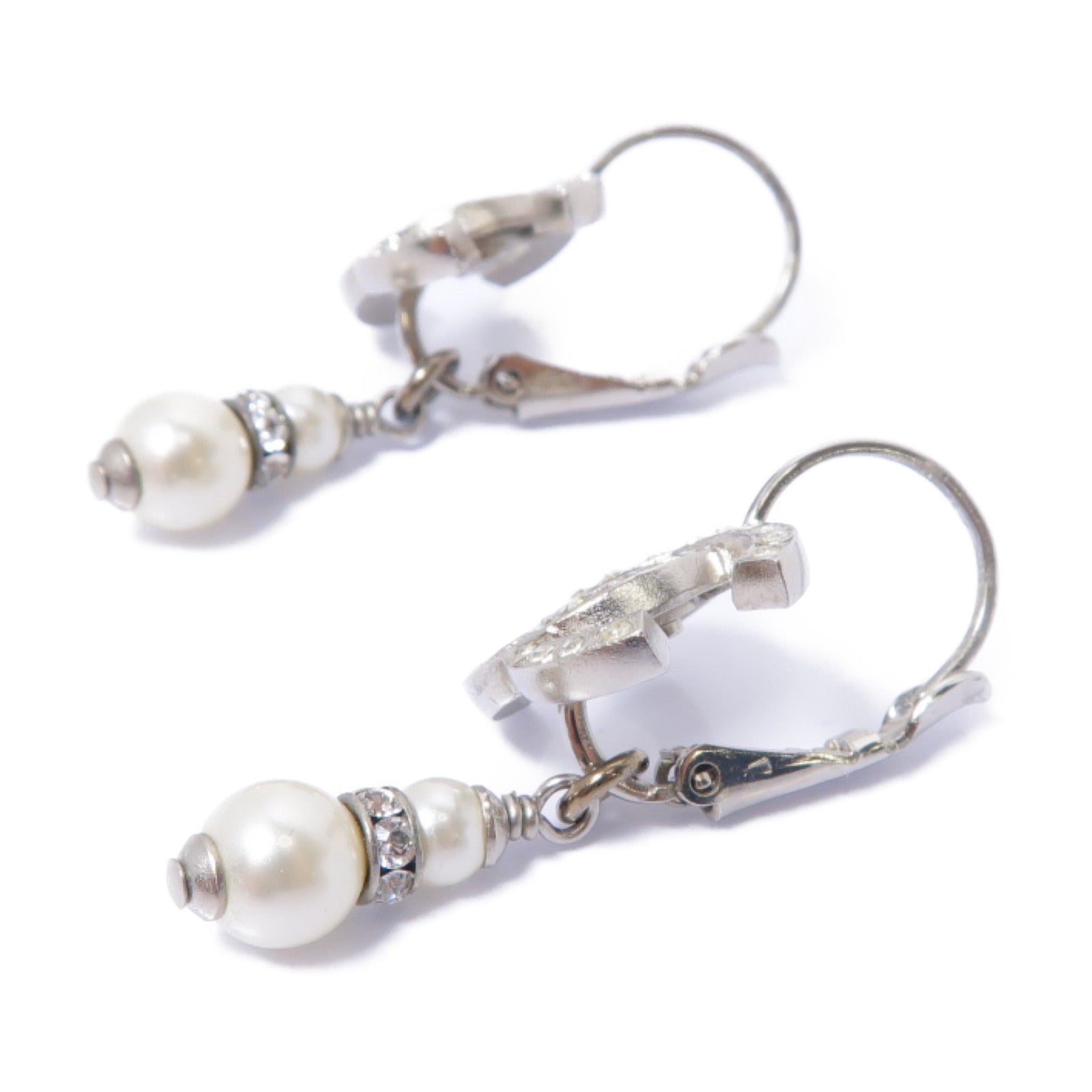 CHANEL 水晶/PVC Earrings耳環白色/透明