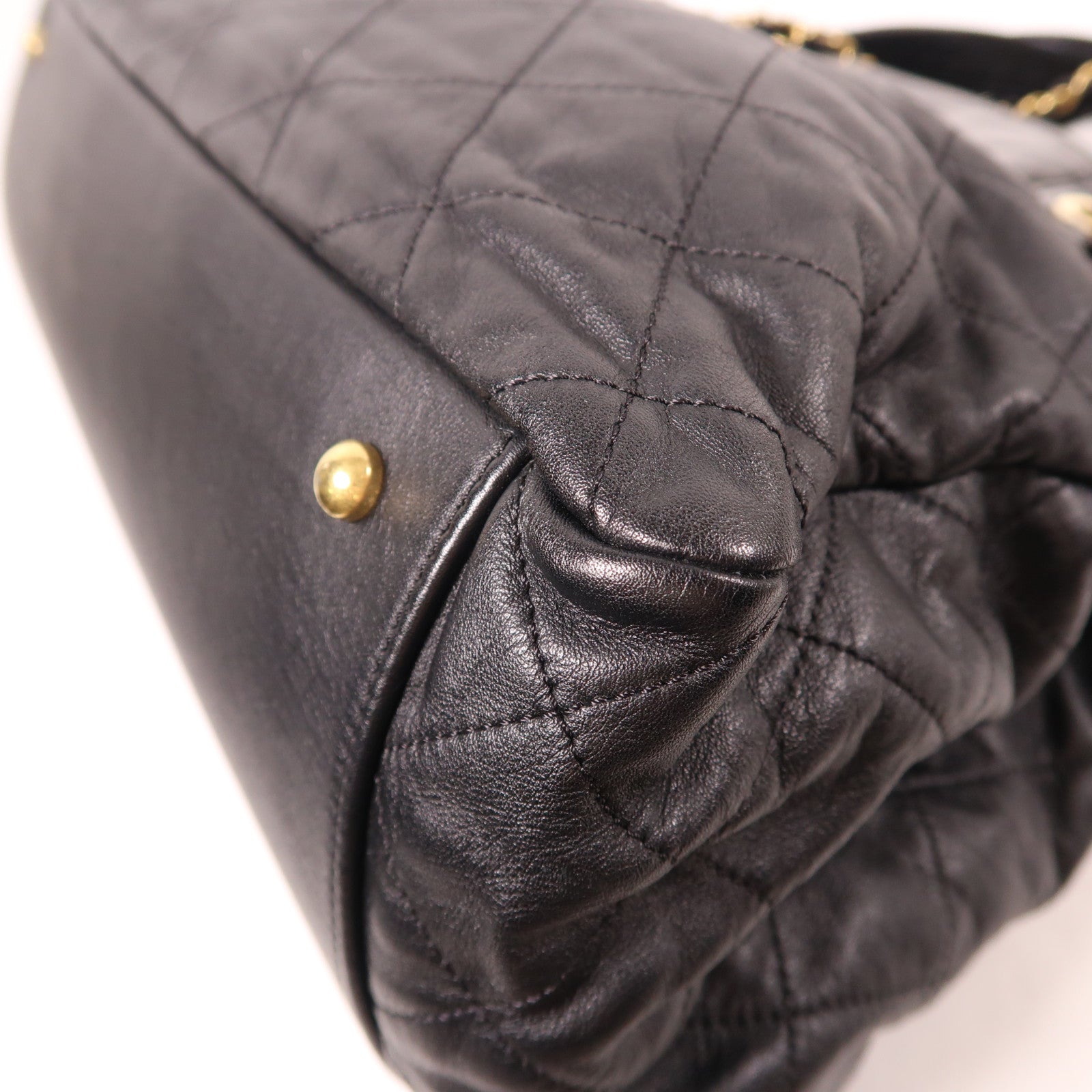 CHANEL 牛皮皮革2way Shoulder Bag金扣手挽肩背兩用袋