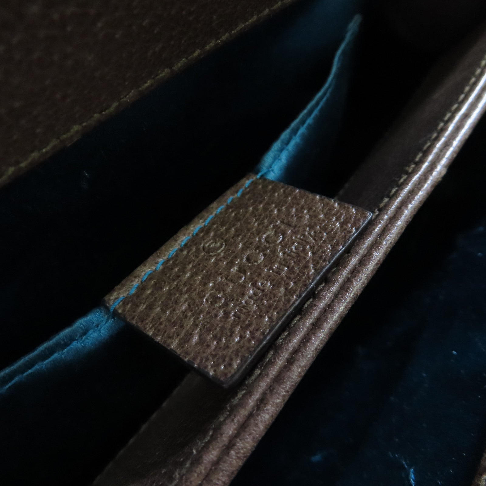 GUCCI 塗層帆布Ophidia GG Small Shoulder Bag金扣鏈帶肩背袋啡色