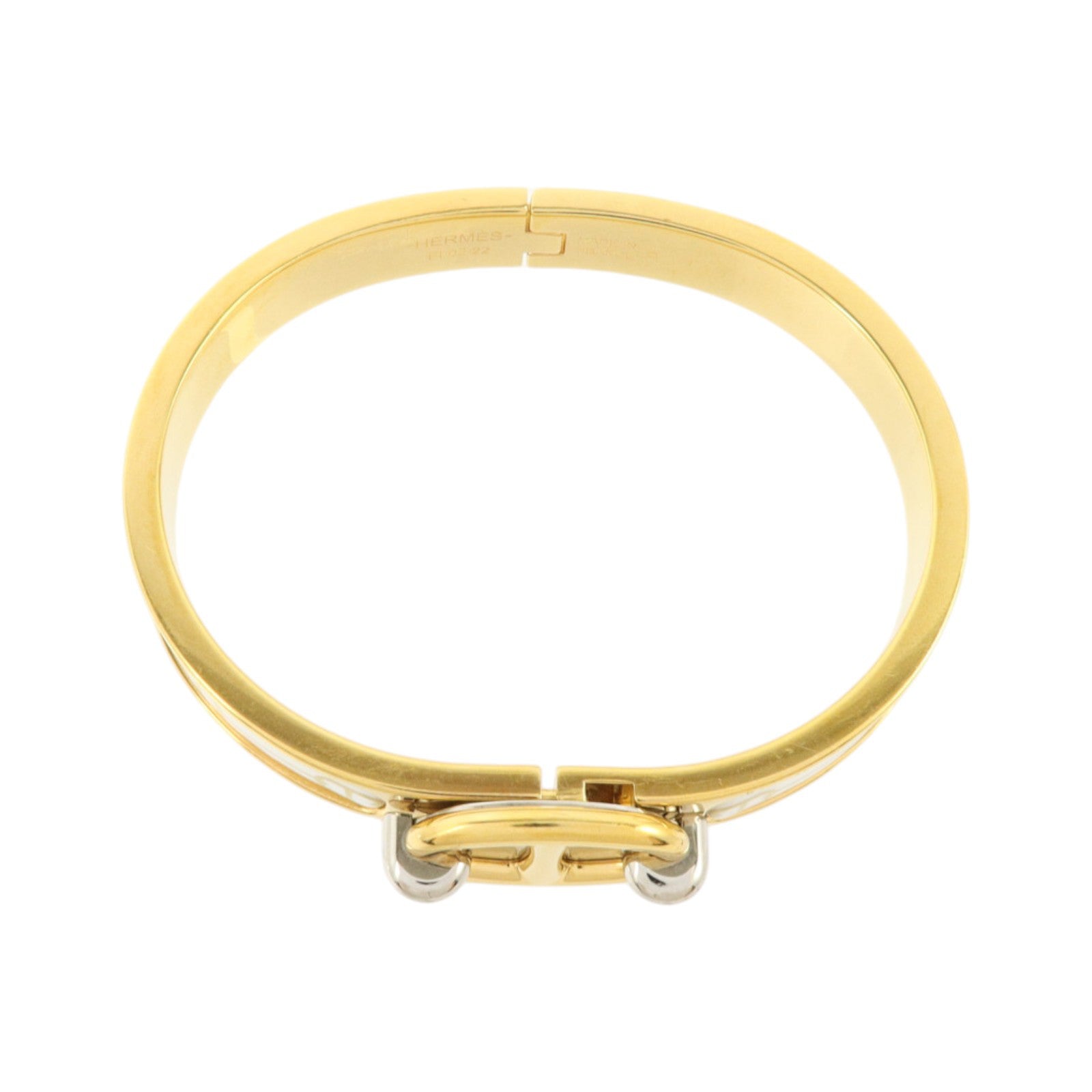 HERMES 金屬/琺瑯Mini Clic Chain D'Ancre金扣手鏈