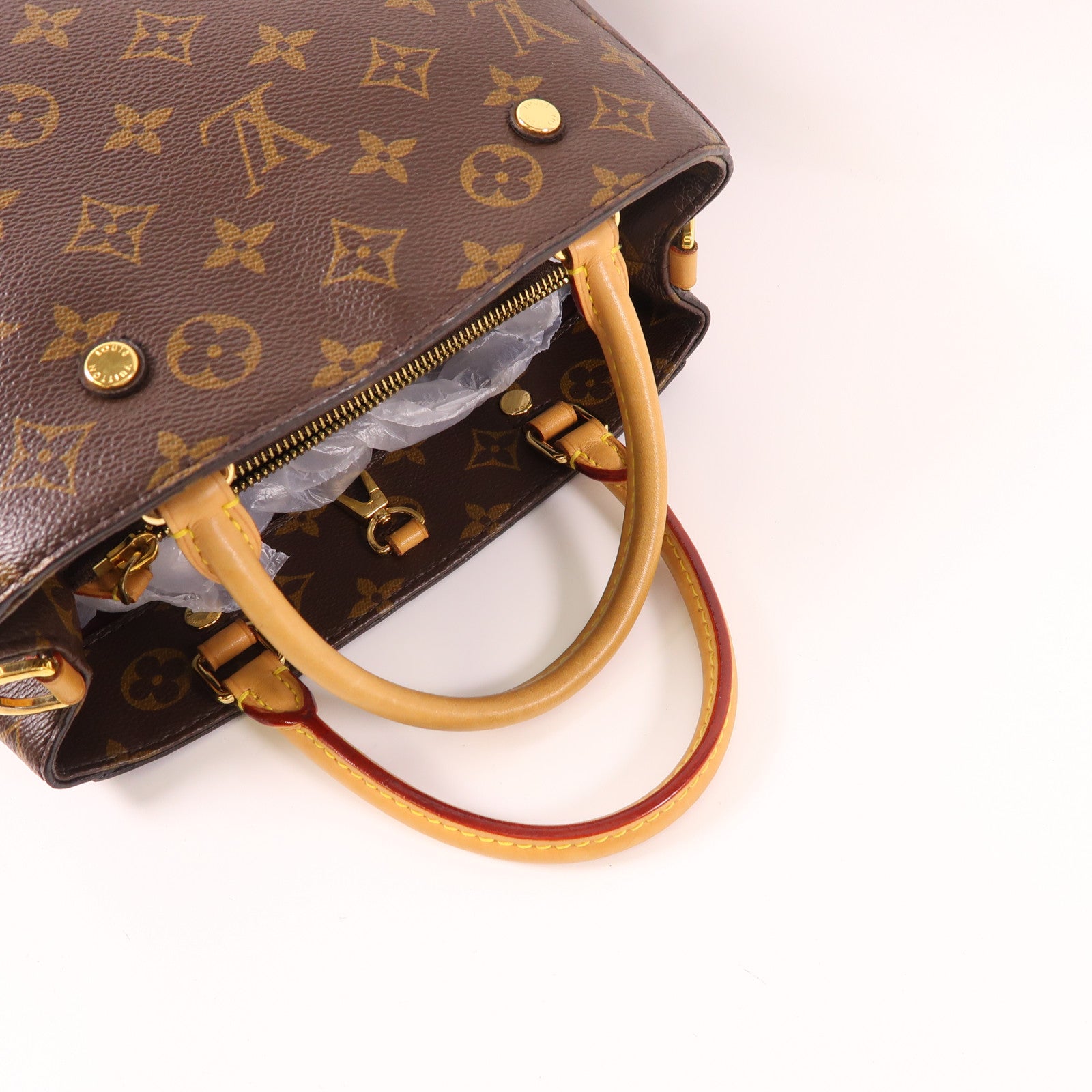 LOUIS VUITTON LV GHW Montaigne BB 2 Way Shoulder Bag M41055 Monogram Brown
