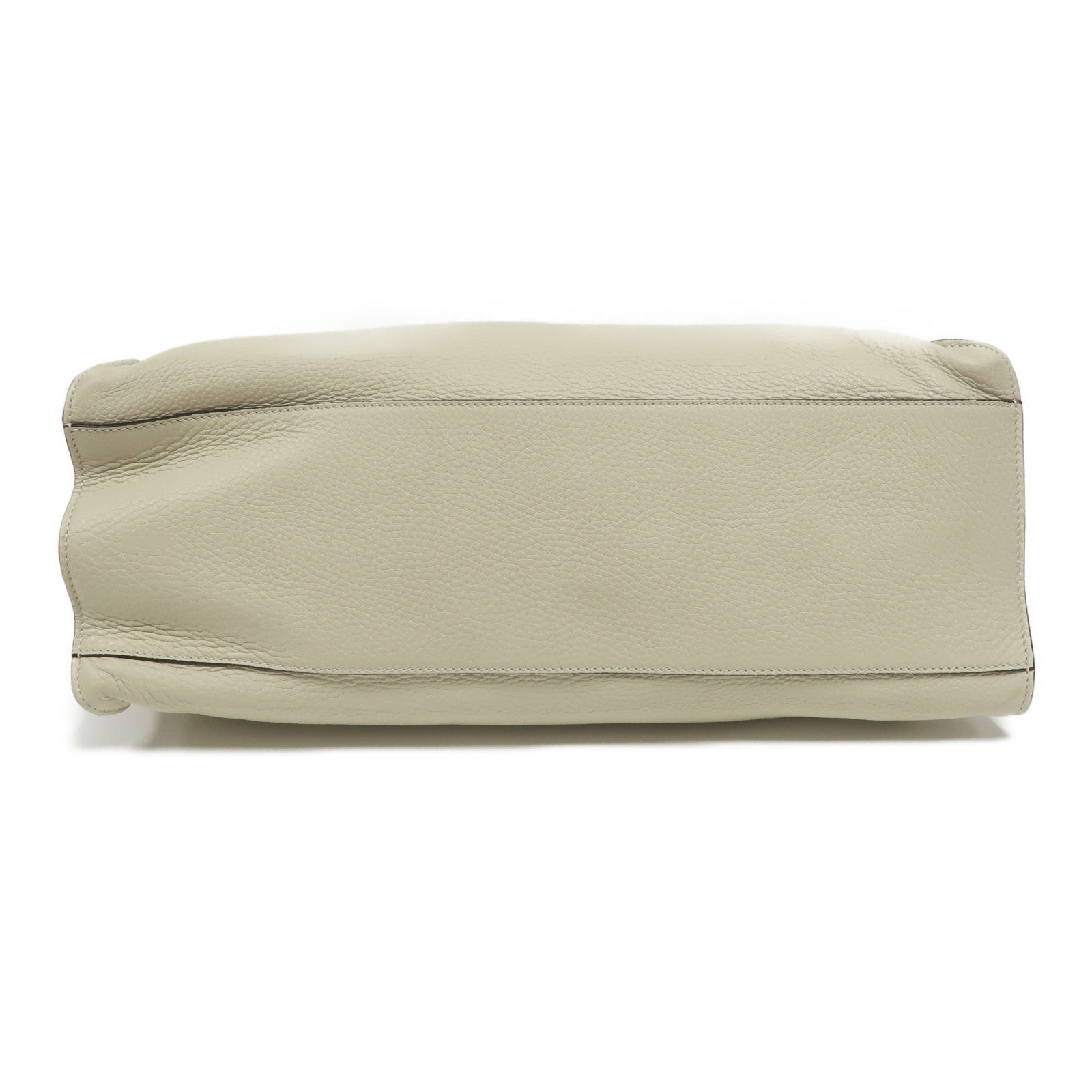 GUCCI 【激減優惠】牛皮皮革Bamboo Daily Shopper Shoulder Bag銀扣手挽肩背兩用袋白色