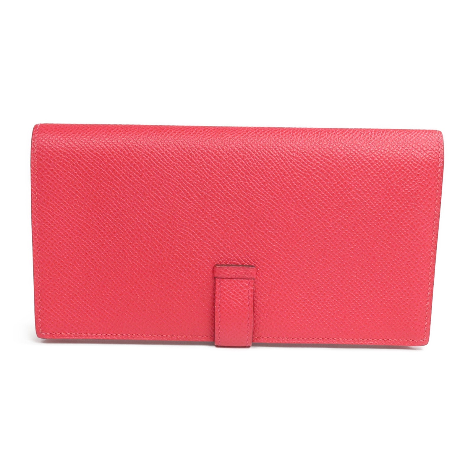 HERMES Epsom皮革Bearn Wallet長錢包Framboise