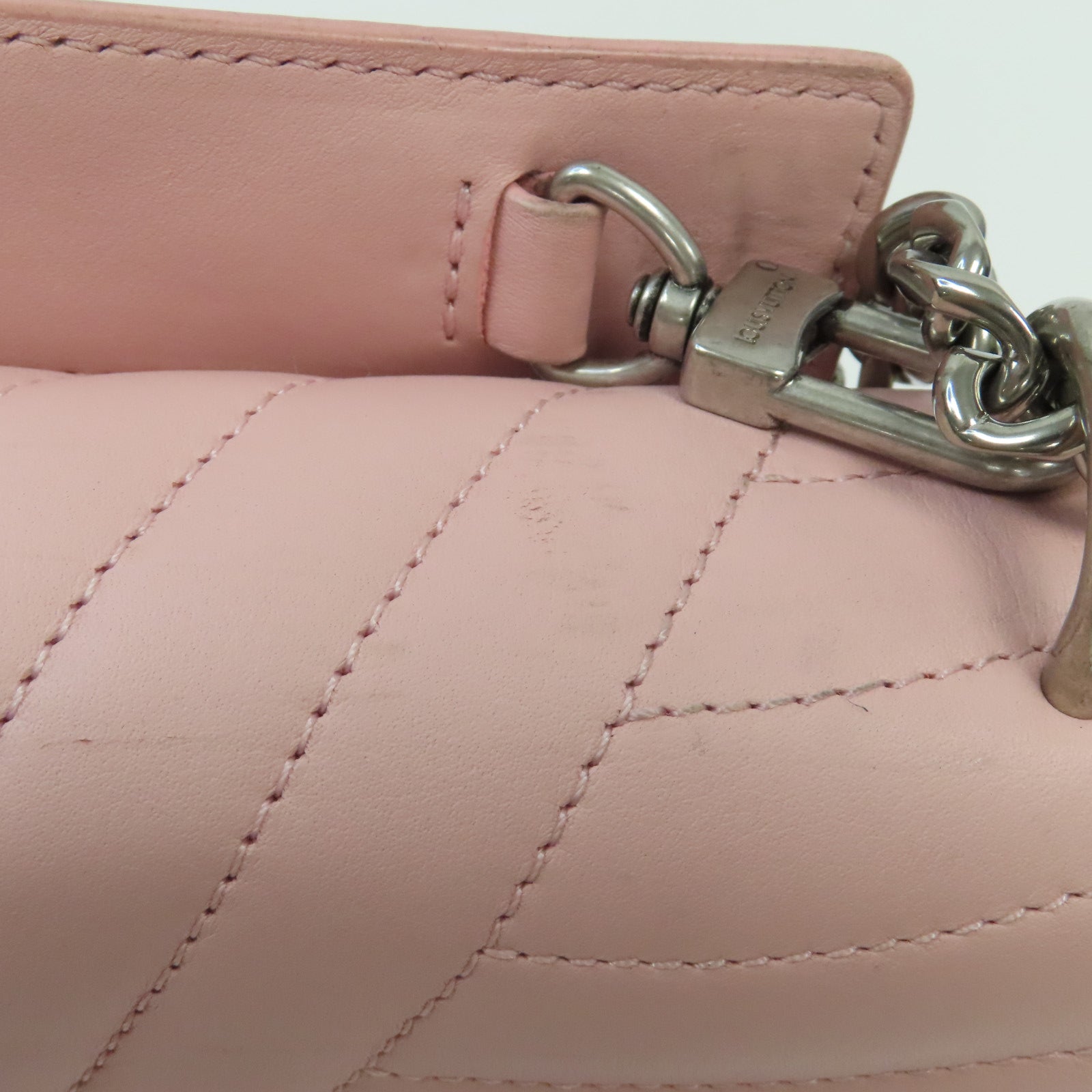 LOUIS VUITTON 【激減優惠】牛皮皮革New Wave MM銀扣手挽肩背兩用袋粉紅色