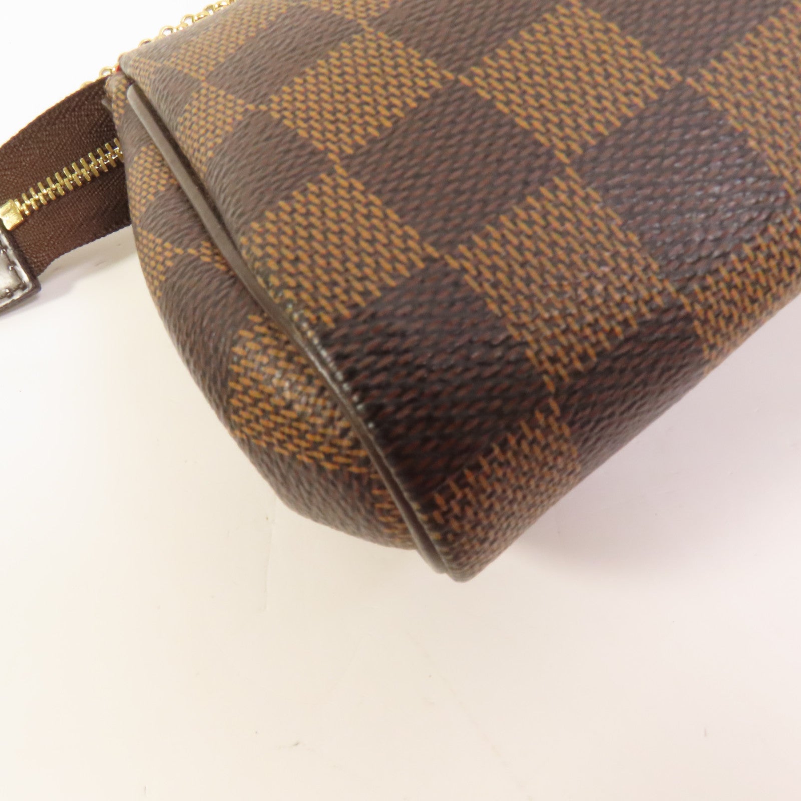 LOUIS VUITTON Damier Eva金扣手挽肩背兩用袋棕色