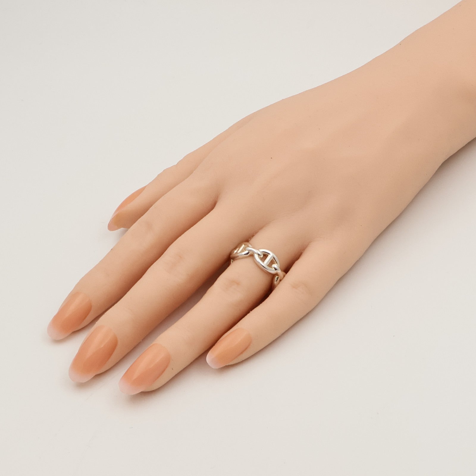 HERMES 925純銀Chaine d'ancre Enchainee Ring戒指