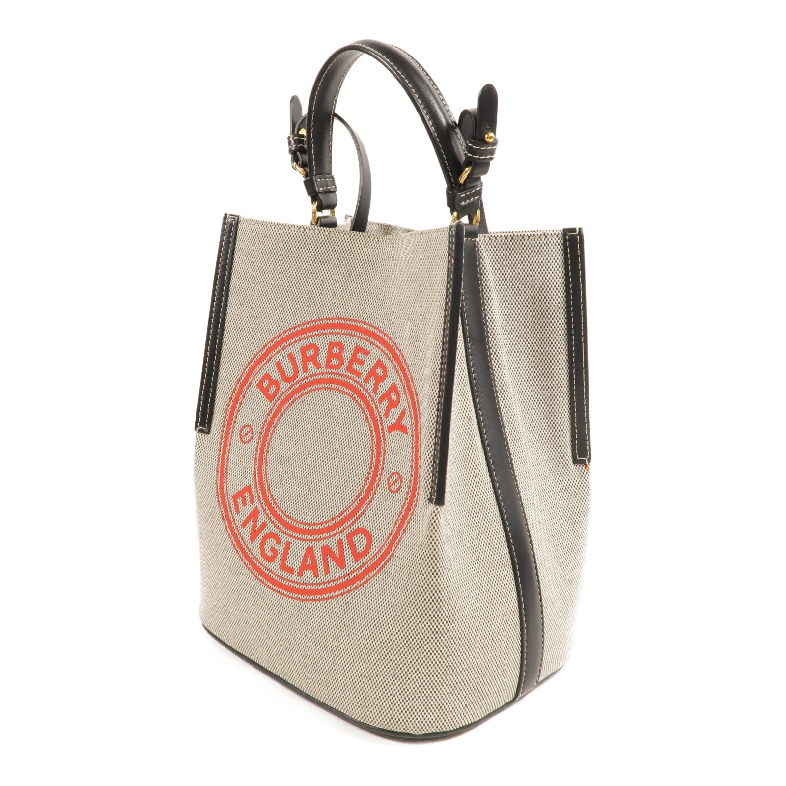 BURBERRY 帆布Small Peggy Bucket Bag手挽肩背兩用袋