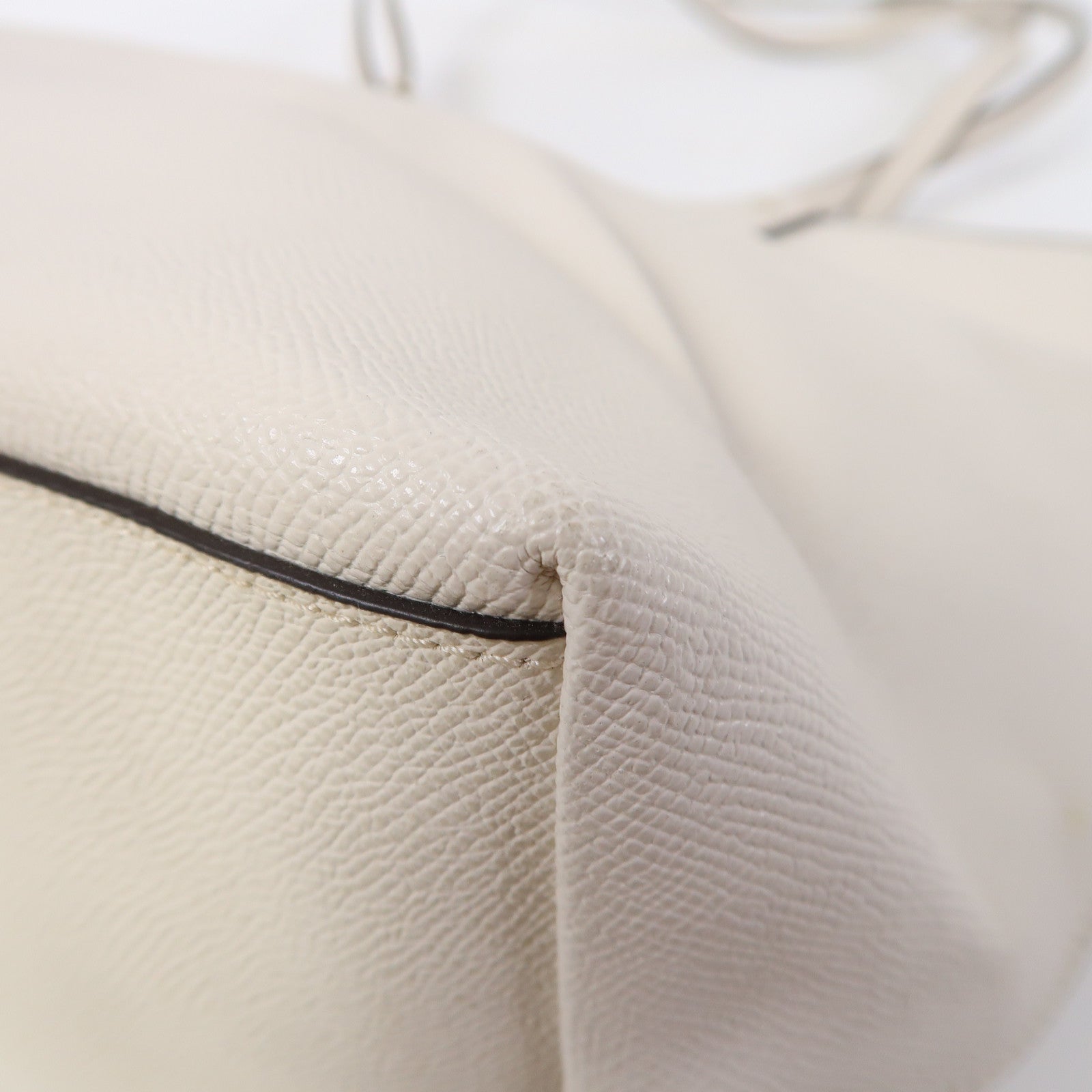 COACH 牛皮皮革Shoulder Bag金扣肩背袋白色