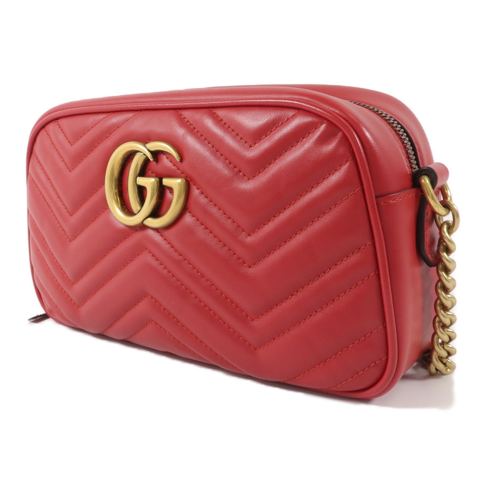 GUCCI 牛皮皮革GG Marmont Small Camera Bag肩背袋