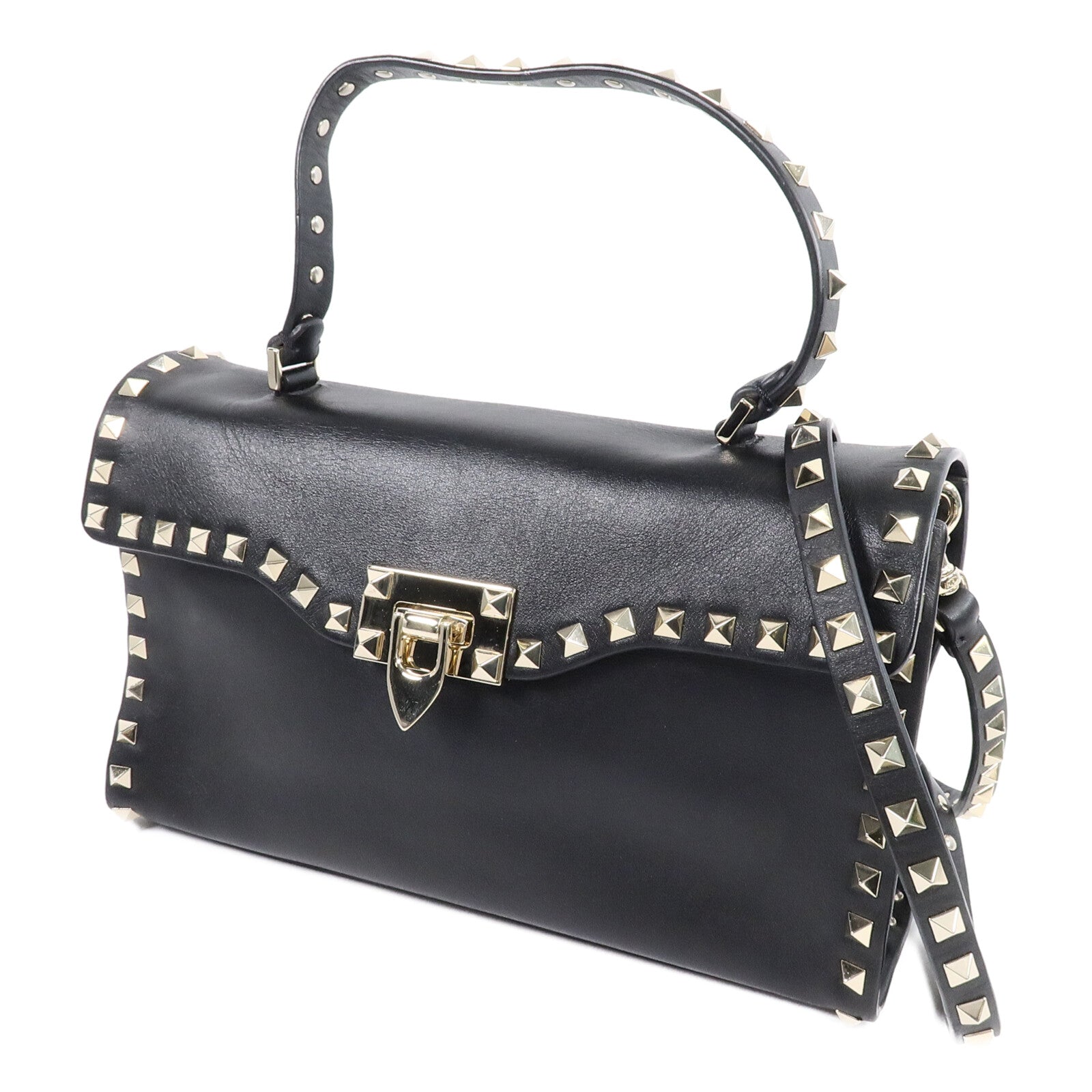 Valentino 牛皮皮革Rockstud手挽肩背兩用袋