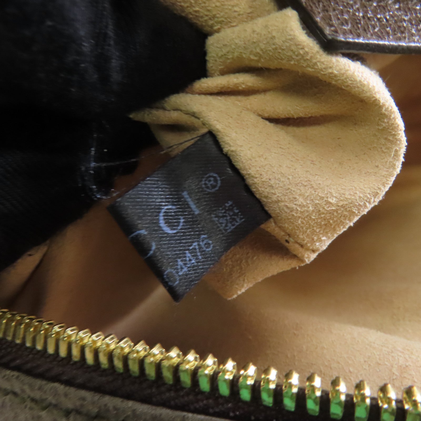 GUCCI 塗層帆布Ophidia GG金扣鏈帶肩背袋啡色