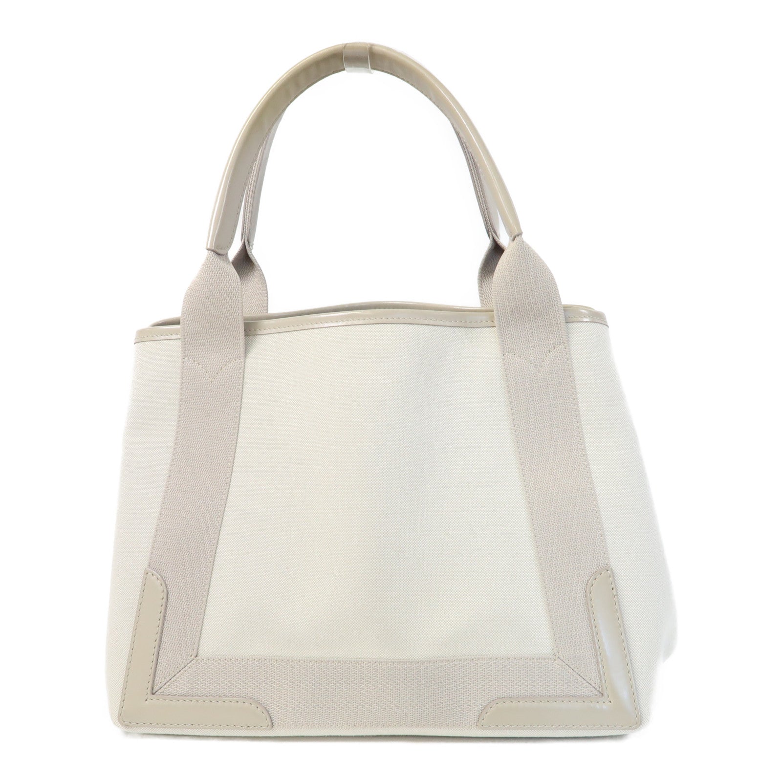 BALENCIAGA 帆布Tote Bag銀扣手挽袋米色
