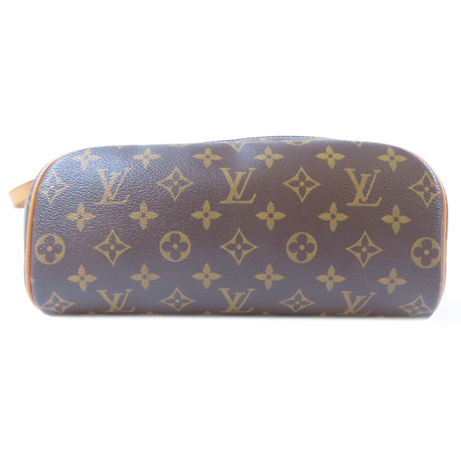 LOUIS VUITTON Monogram Dopp金扣手拿包啡色