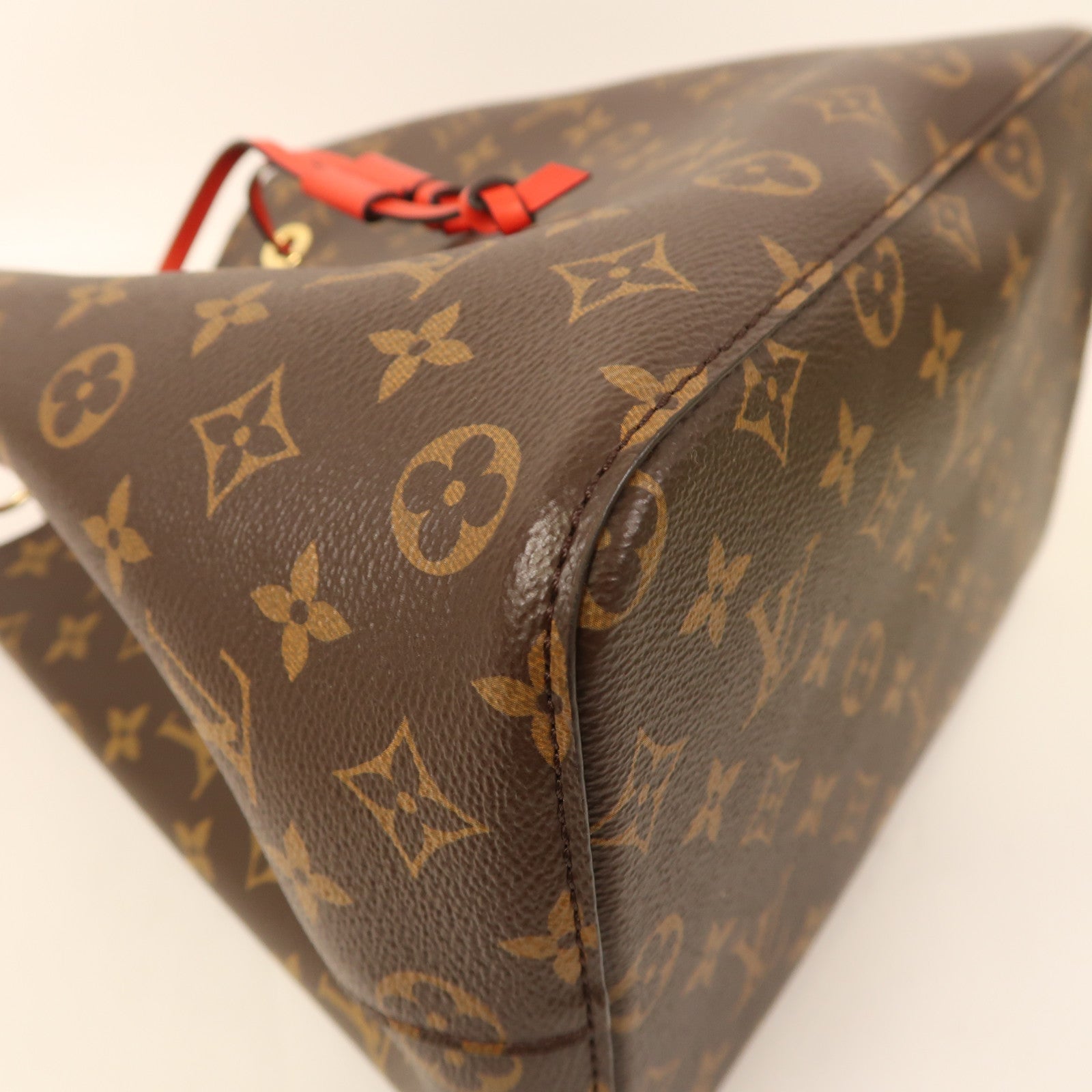LOUIS VUITTON Monogram Neo Noe Bucket Bag金扣肩背袋Coquelicot/紅色