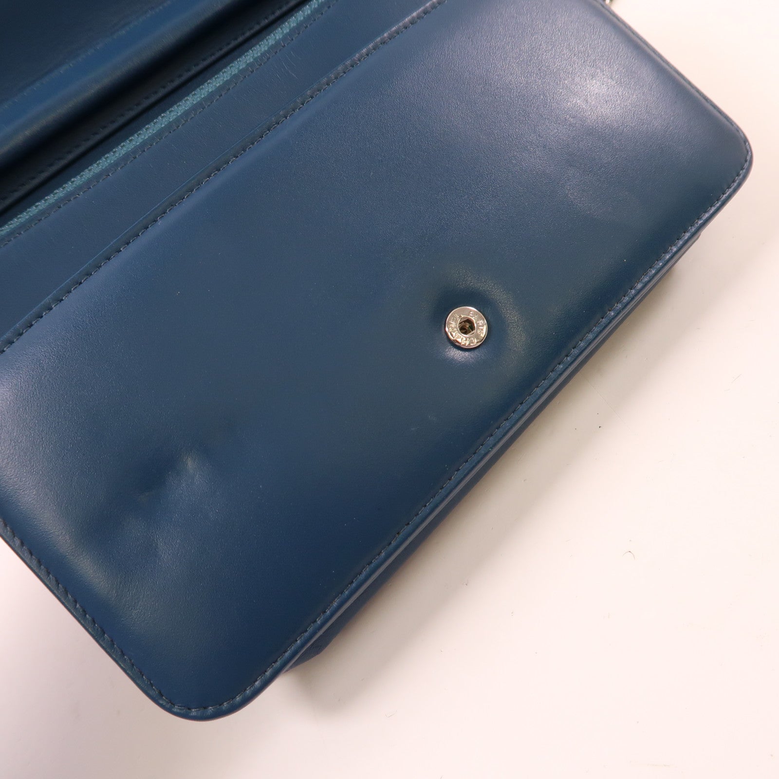 CHANEL 牛皮皮革WOC Wallet On Chain銀扣鏈帶肩背袋