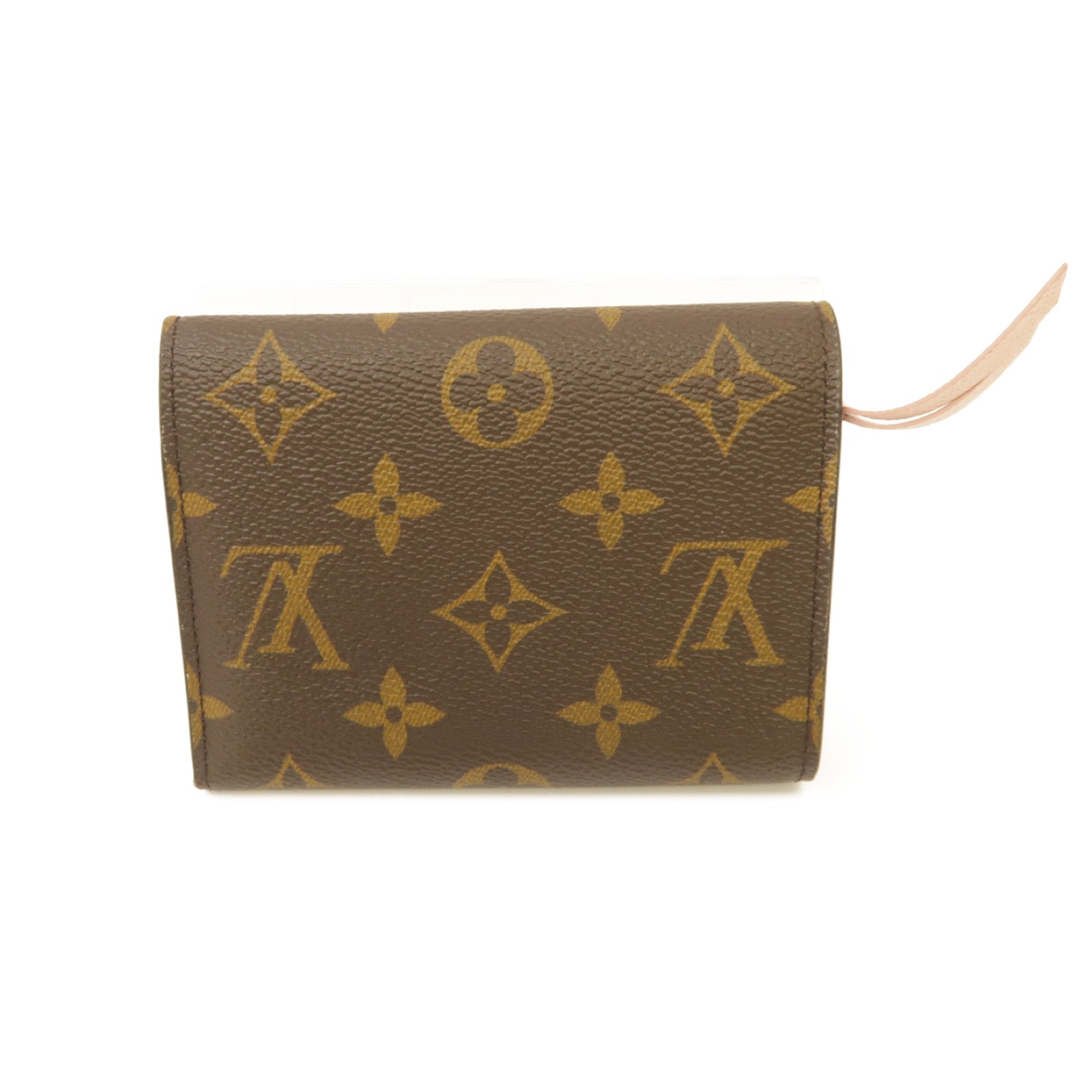 LOUIS VUITTON Monogram Victorine Wallet金扣錢包棕色/粉紅色