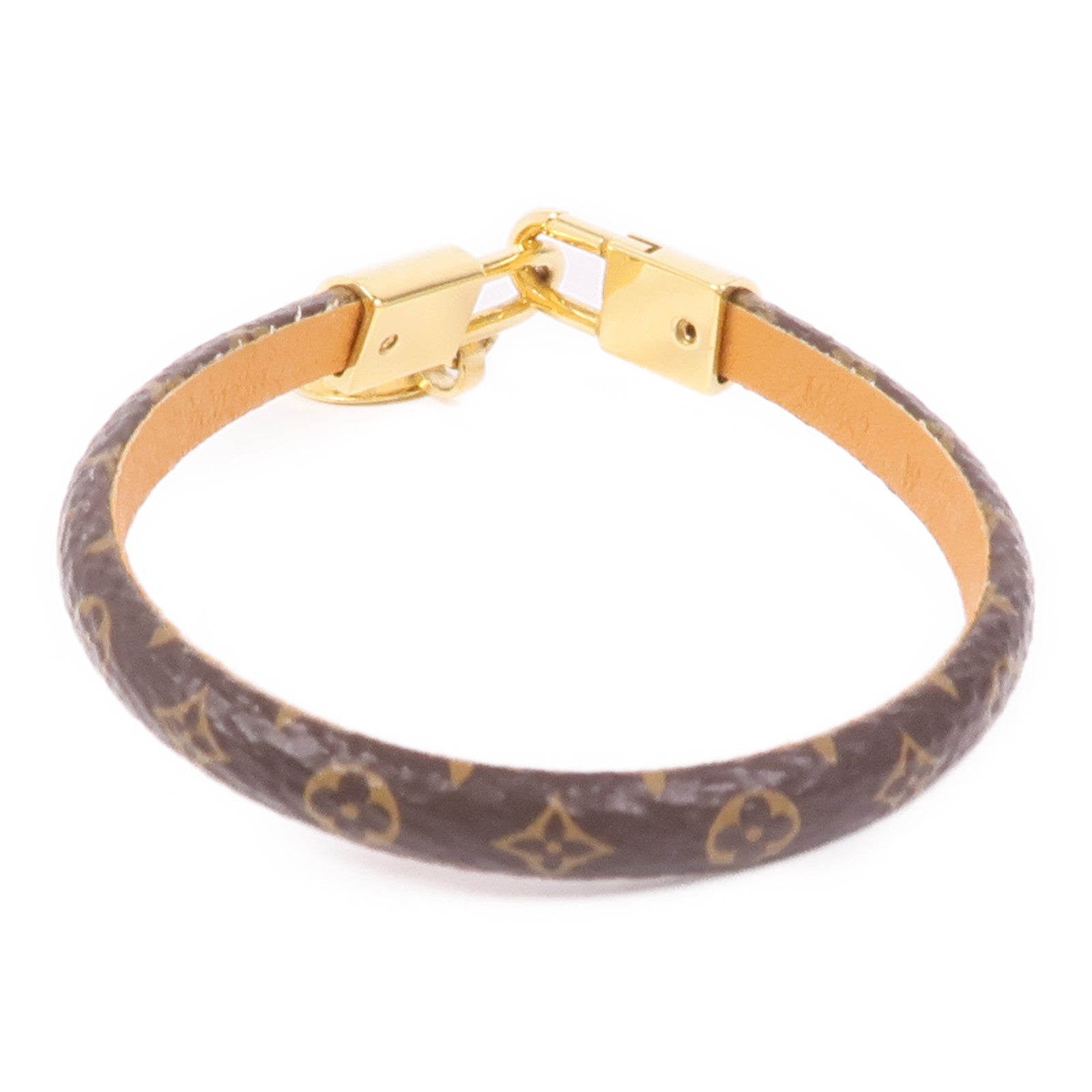 LOUIS VUITTON Monogram Tribute Charm金扣手鐲