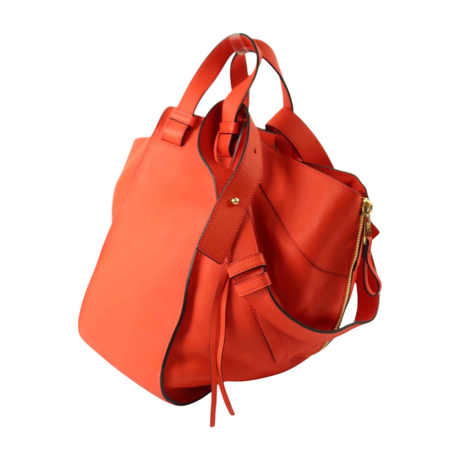 LOEWE 牛皮皮革Hammock金扣手挽肩背兩用袋