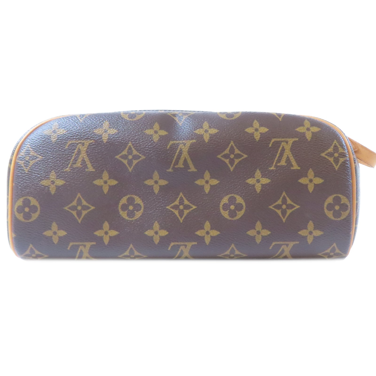 LOUIS VUITTON Monogram Dopp金扣手拿包啡色