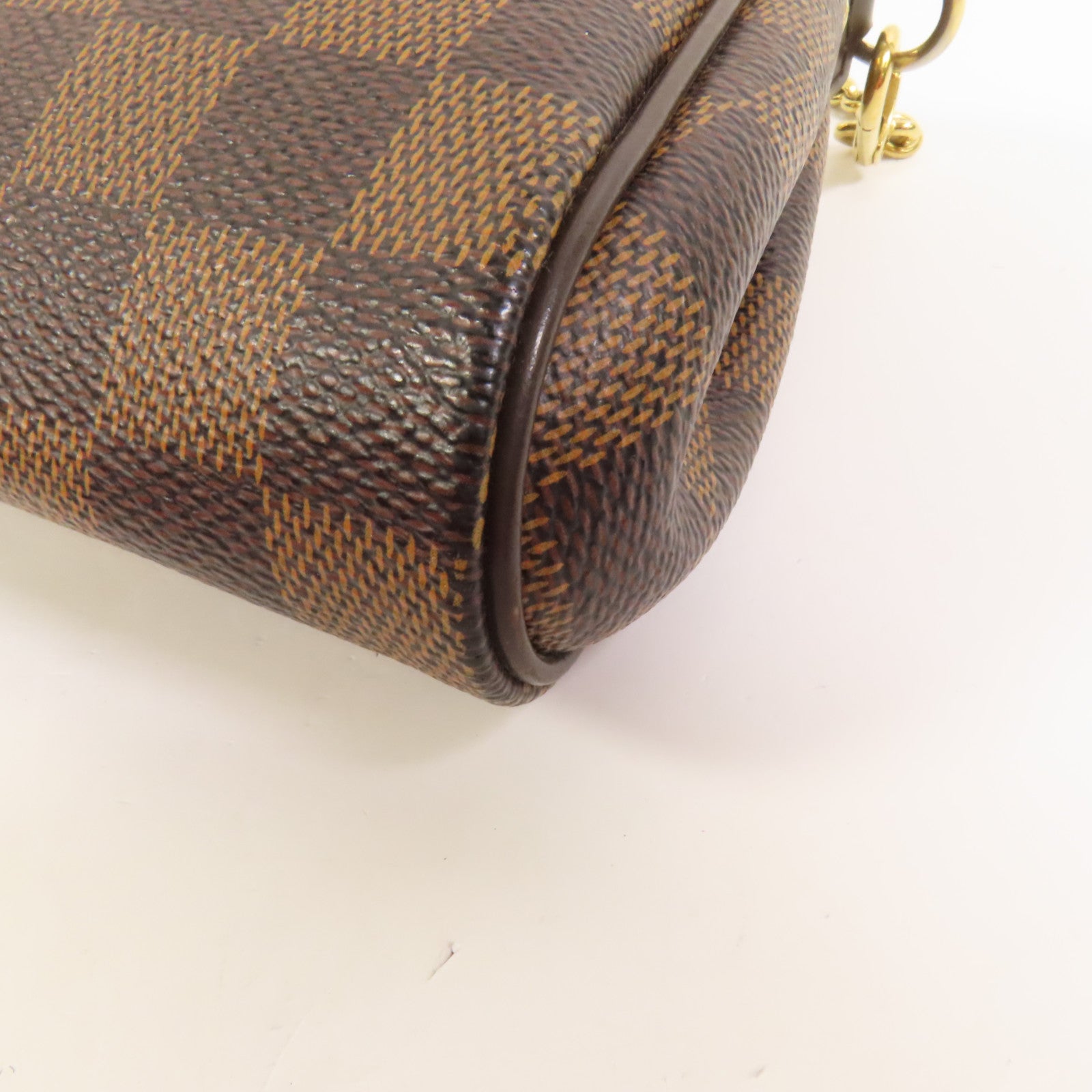 LOUIS VUITTON Damier Eva金扣手挽肩背兩用袋棕色