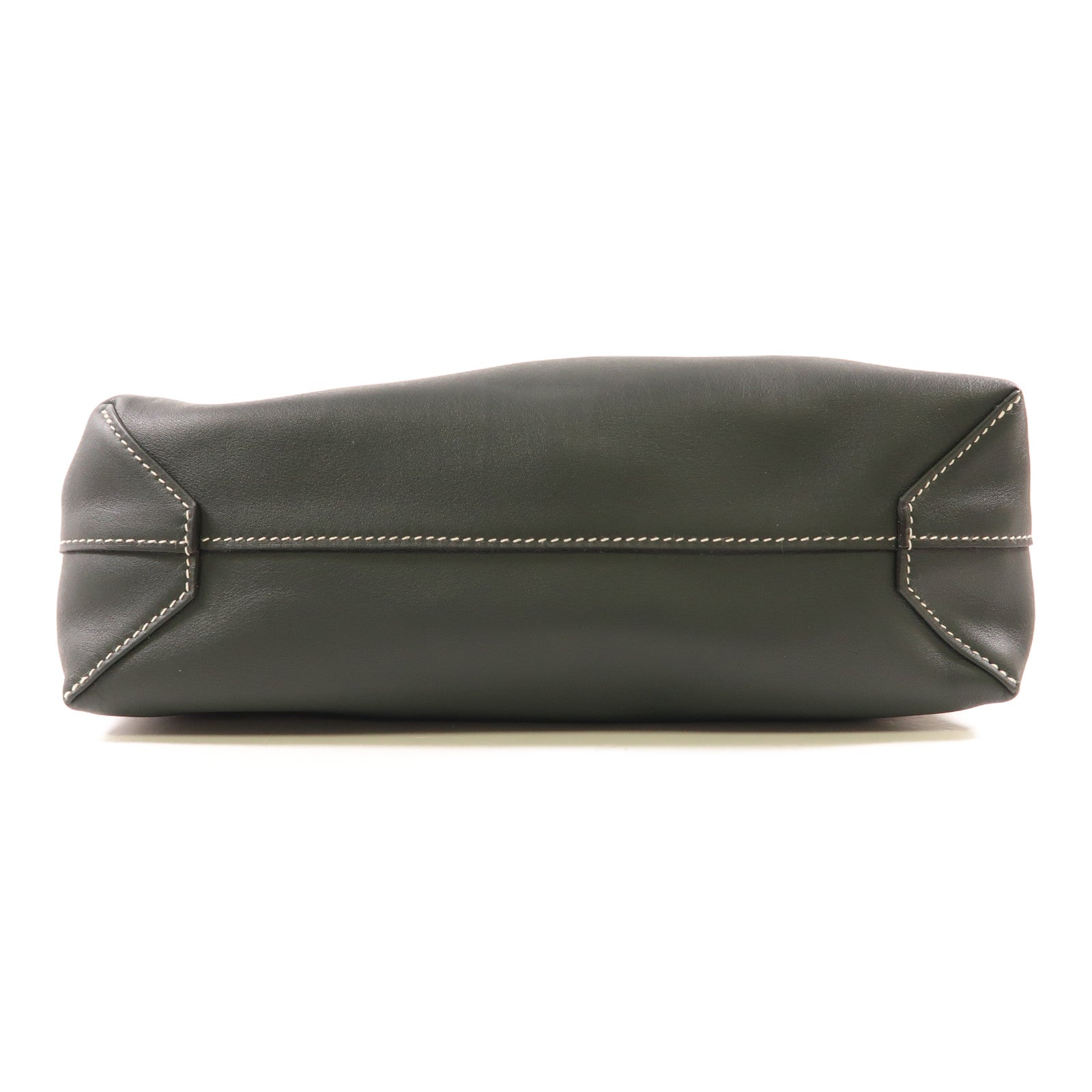 HERMES Swift皮革Double Sens 28肩背袋/手挽袋Bambou/Vert Anglais/Gris Perle