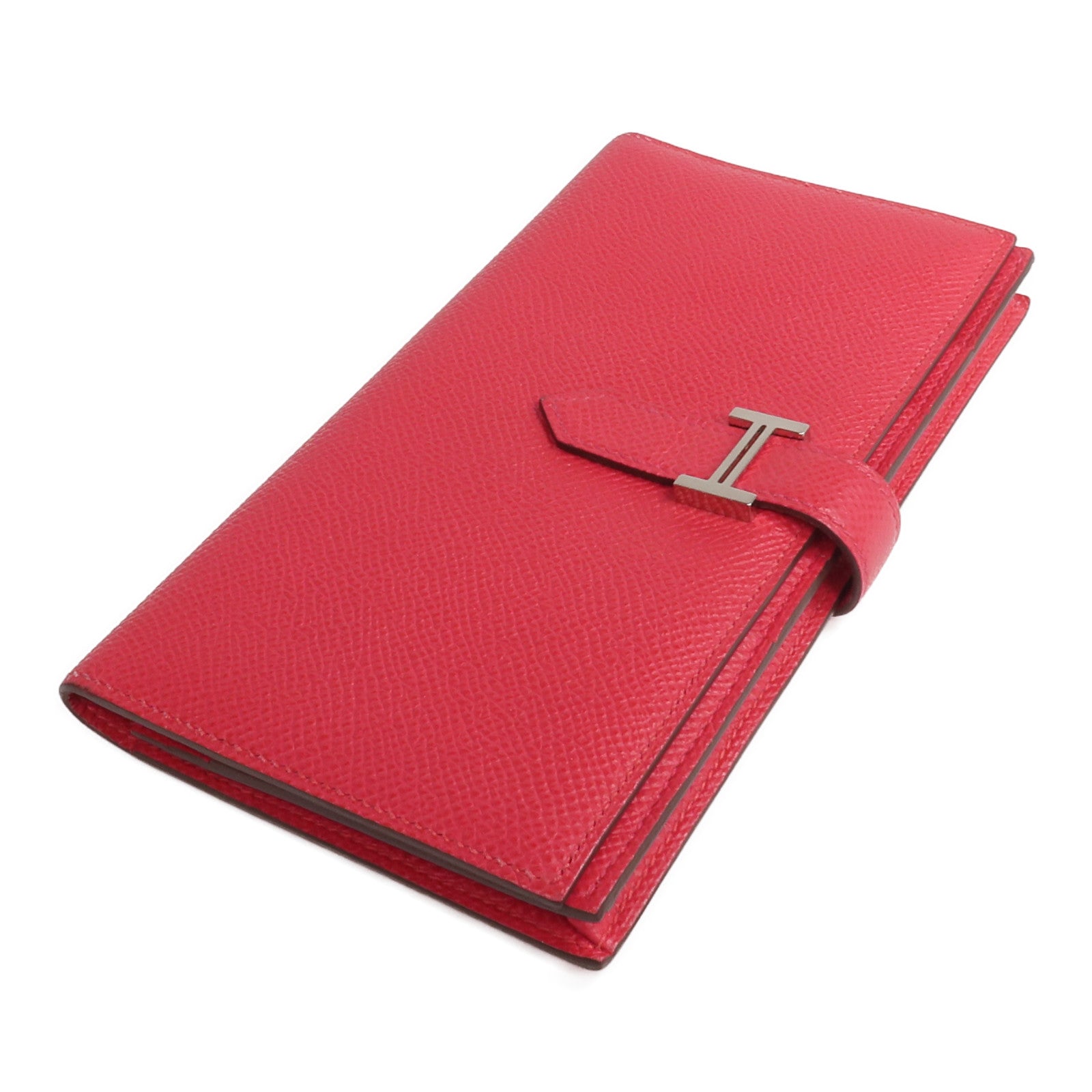 HERMES Epsom皮革Bearn Wallet長錢包Framboise
