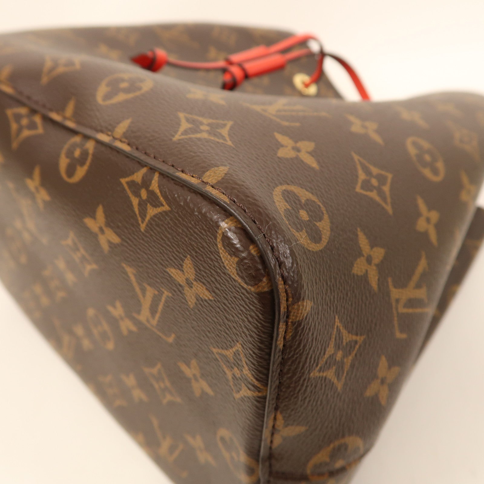 LOUIS VUITTON Monogram Neo Noe Bucket Bag金扣肩背袋Coquelicot/紅色