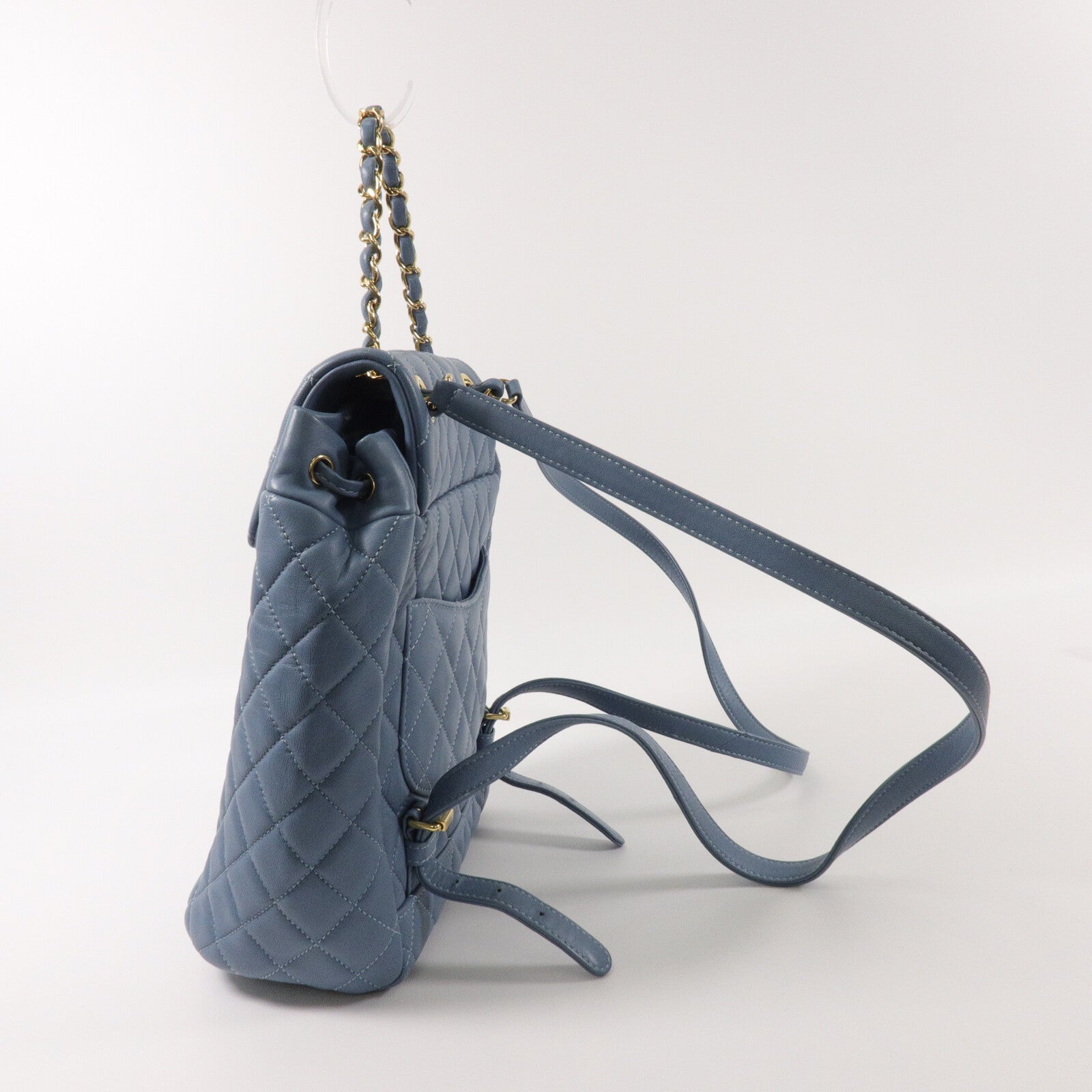 CHANEL 羊皮皮革Urban Spirit Backpack鏈帶背包