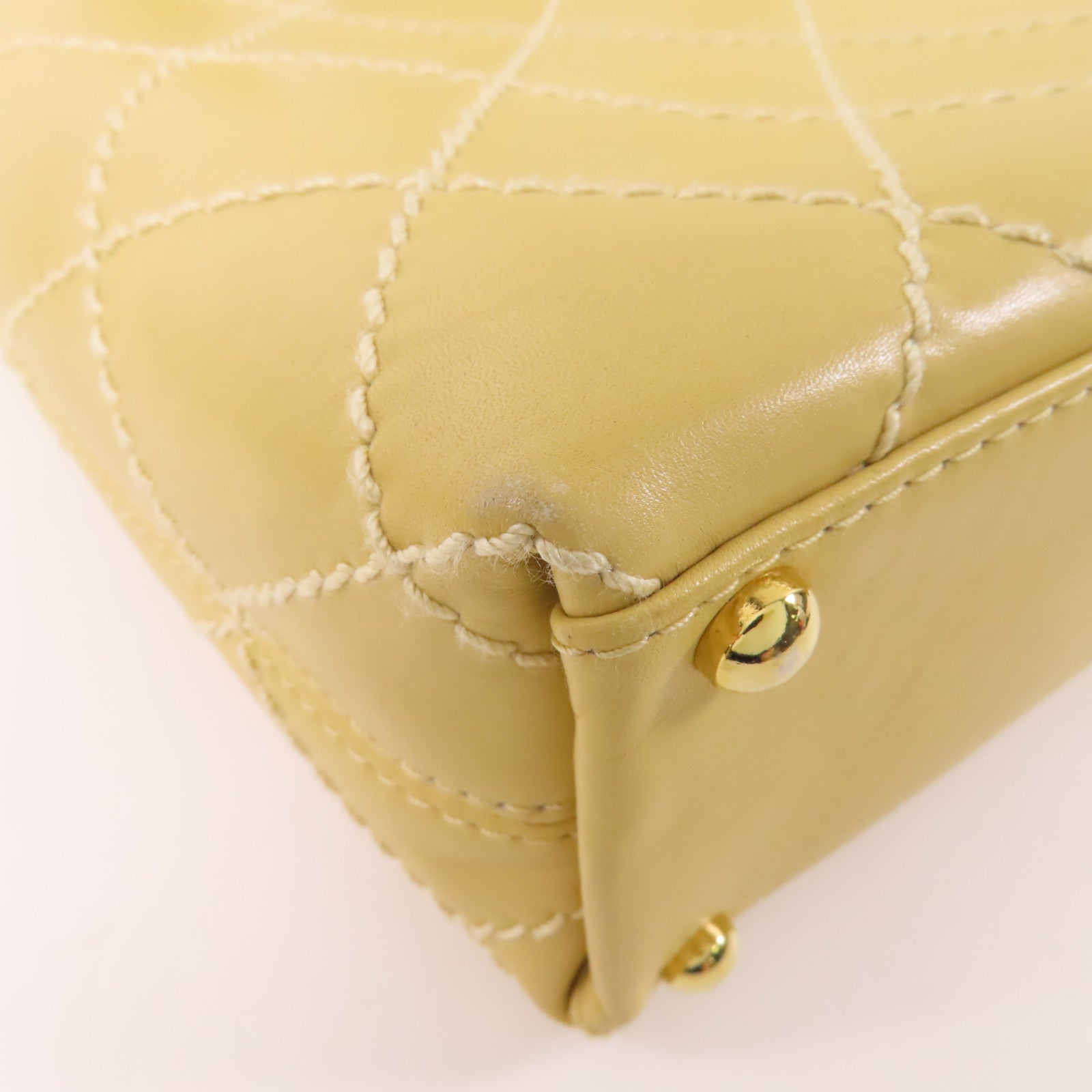CHANEL 牛皮皮革Vintage Tote Bag金扣手挽袋