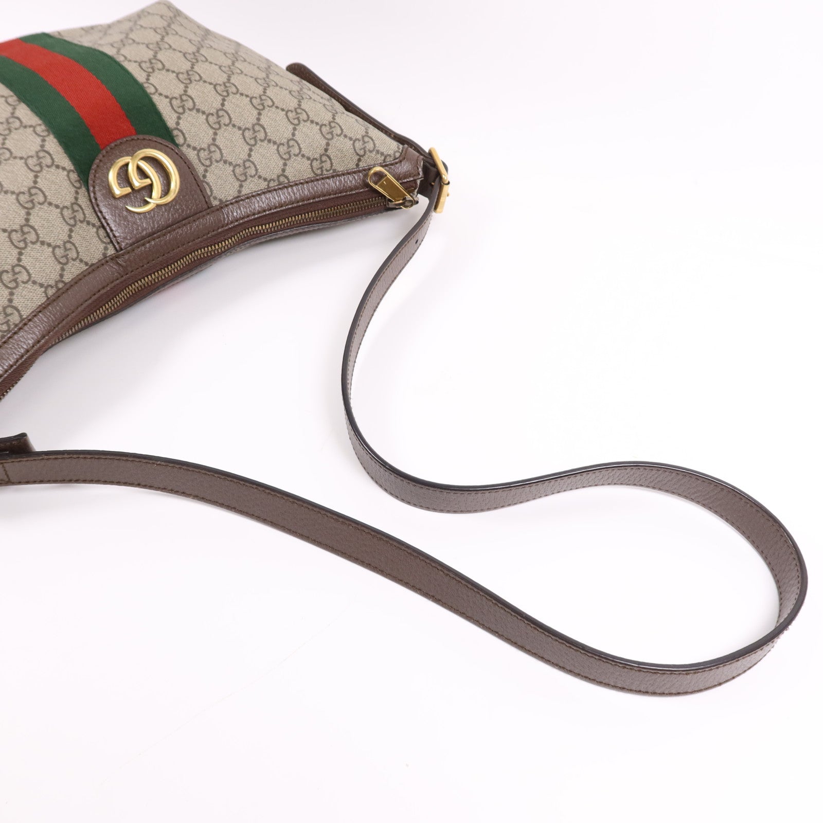 GUCCI 塗層帆布Ophidia Medium金扣肩背袋