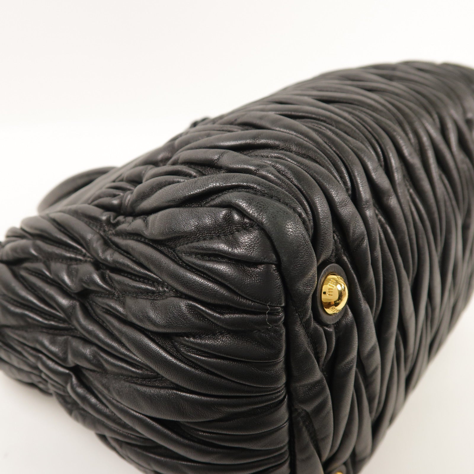 Miu Miu 羊皮皮革2Way Shoulder金扣手挽肩背兩用袋