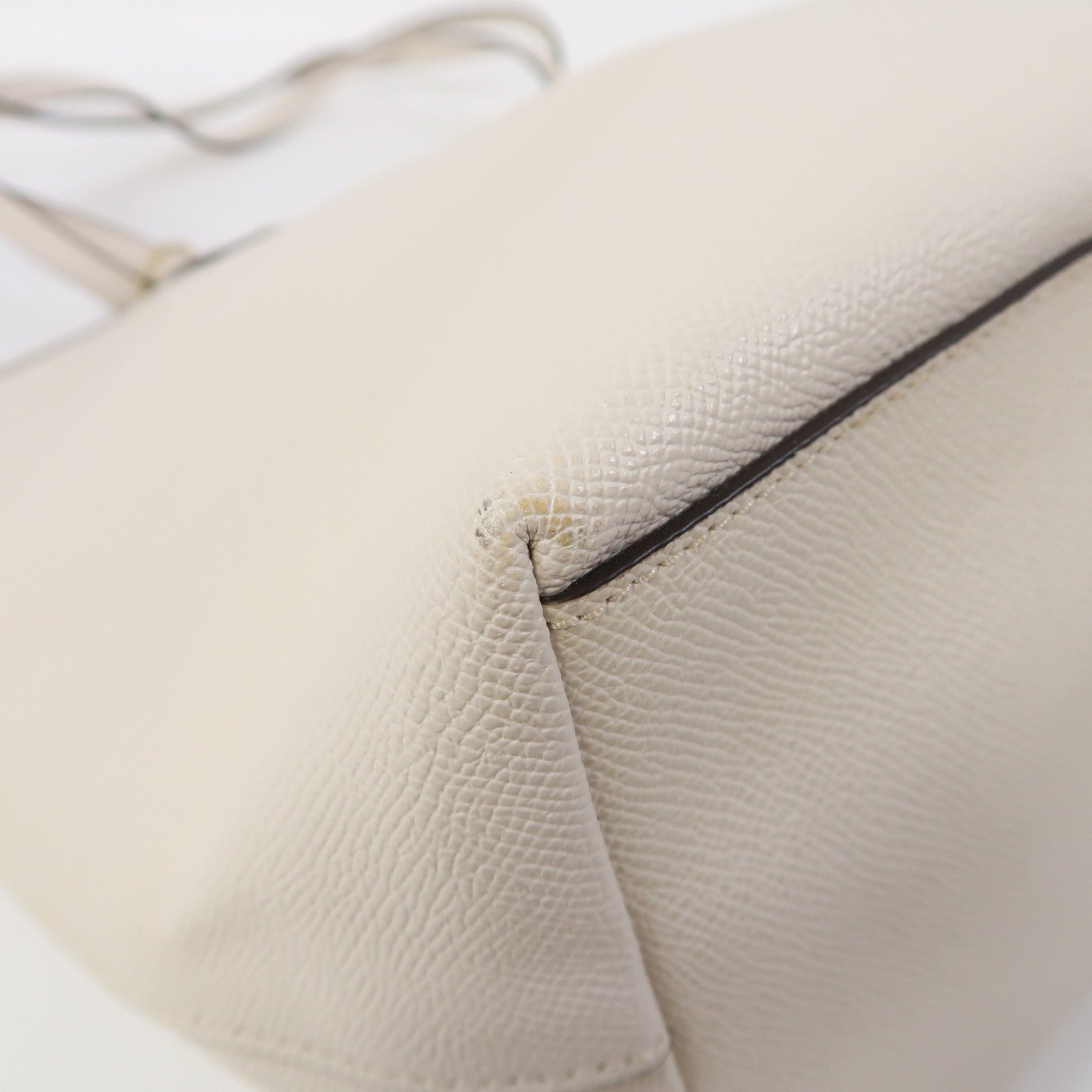 COACH 牛皮皮革Shoulder Bag金扣肩背袋白色