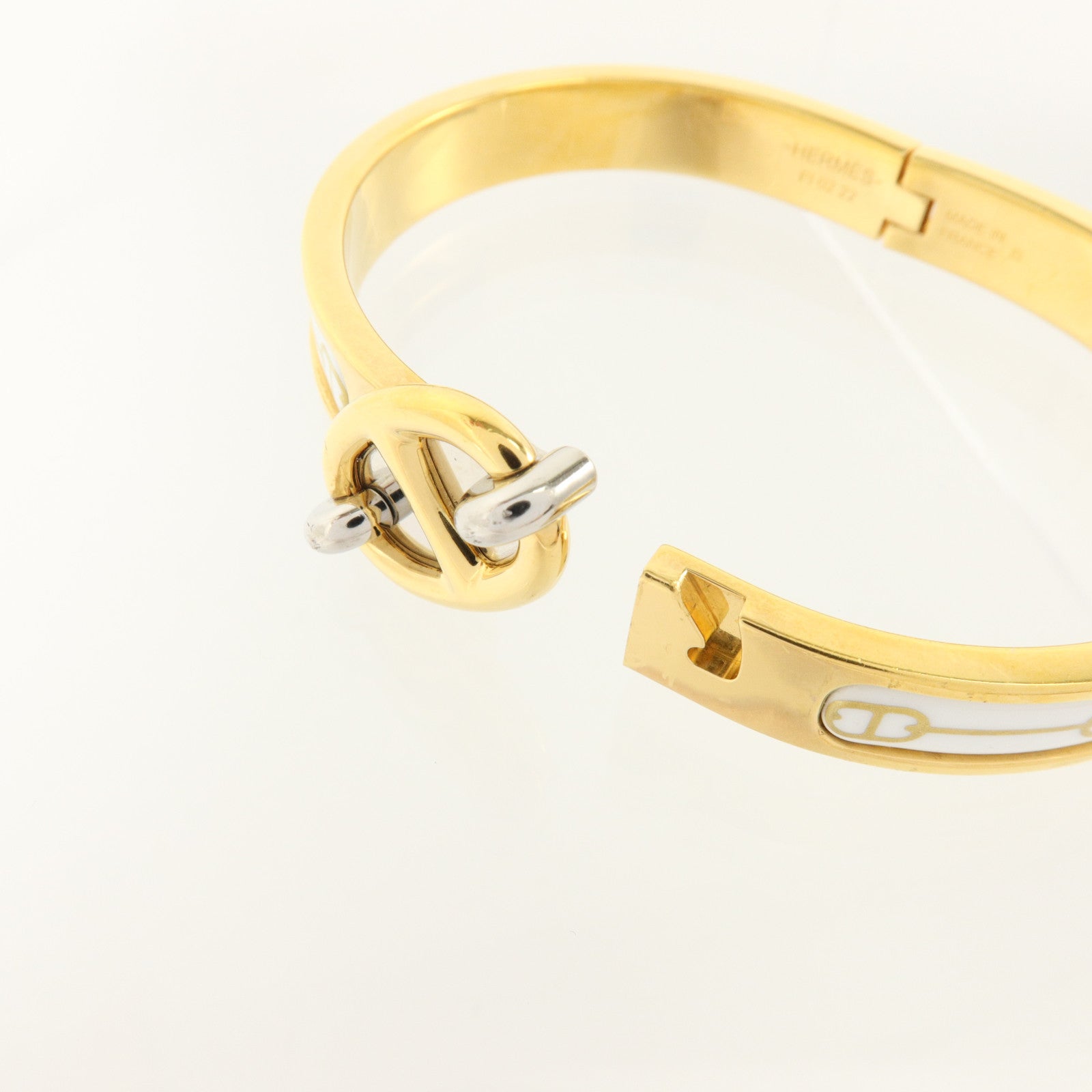HERMES 金屬/琺瑯Mini Clic Chain D'Ancre金扣手鏈