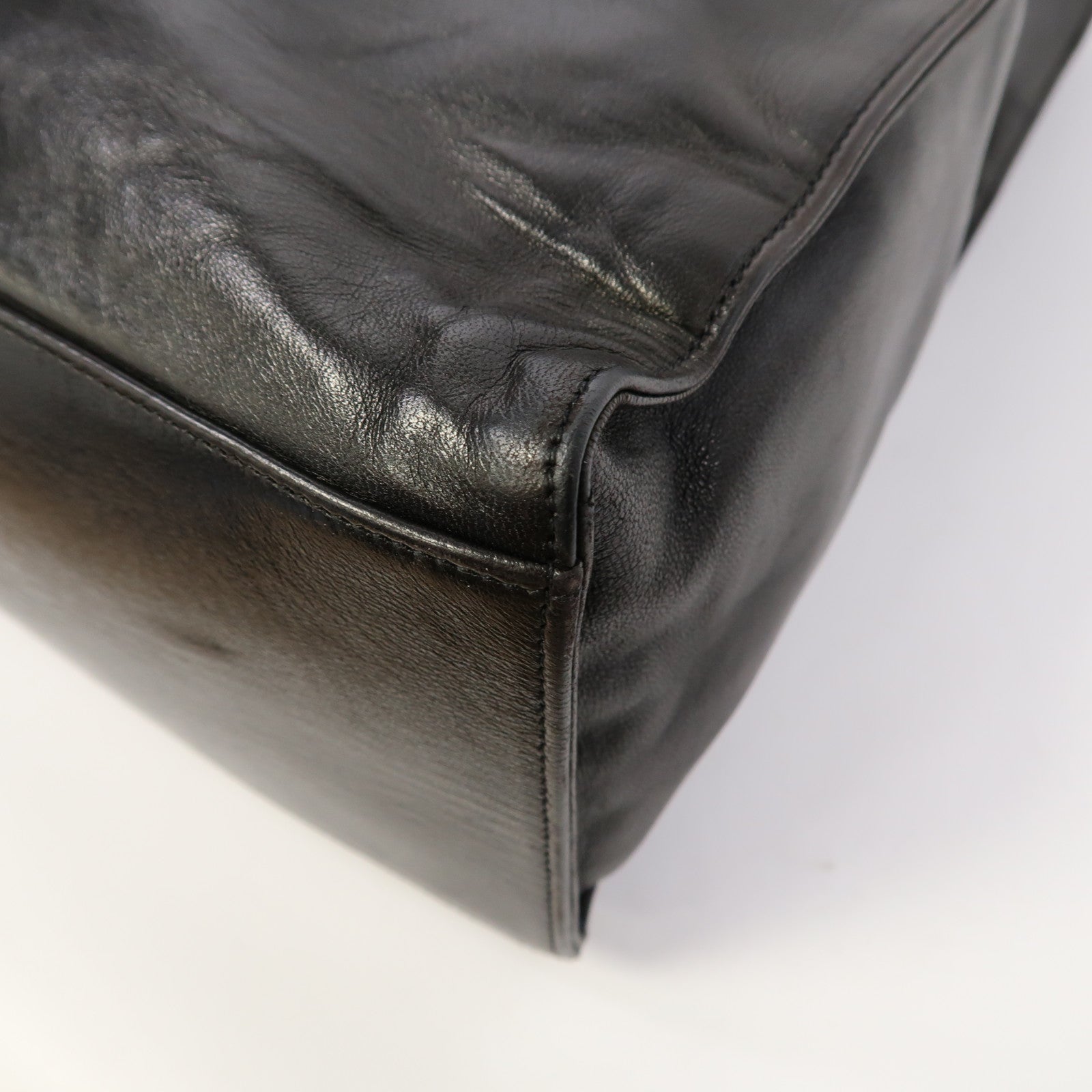 CHANEL 【激減優惠】羊皮皮革Vintage Tote Bag金扣手挽袋黑色