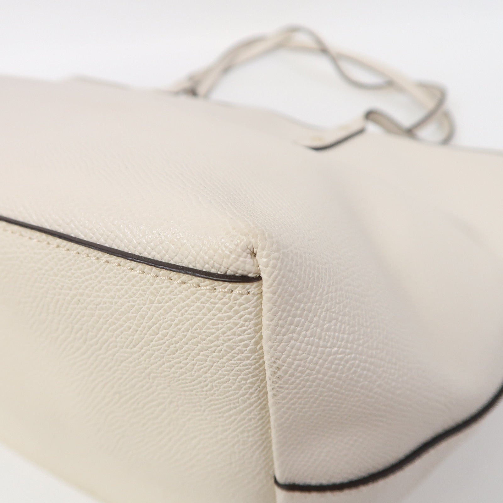 COACH 牛皮皮革Shoulder Bag金扣肩背袋白色