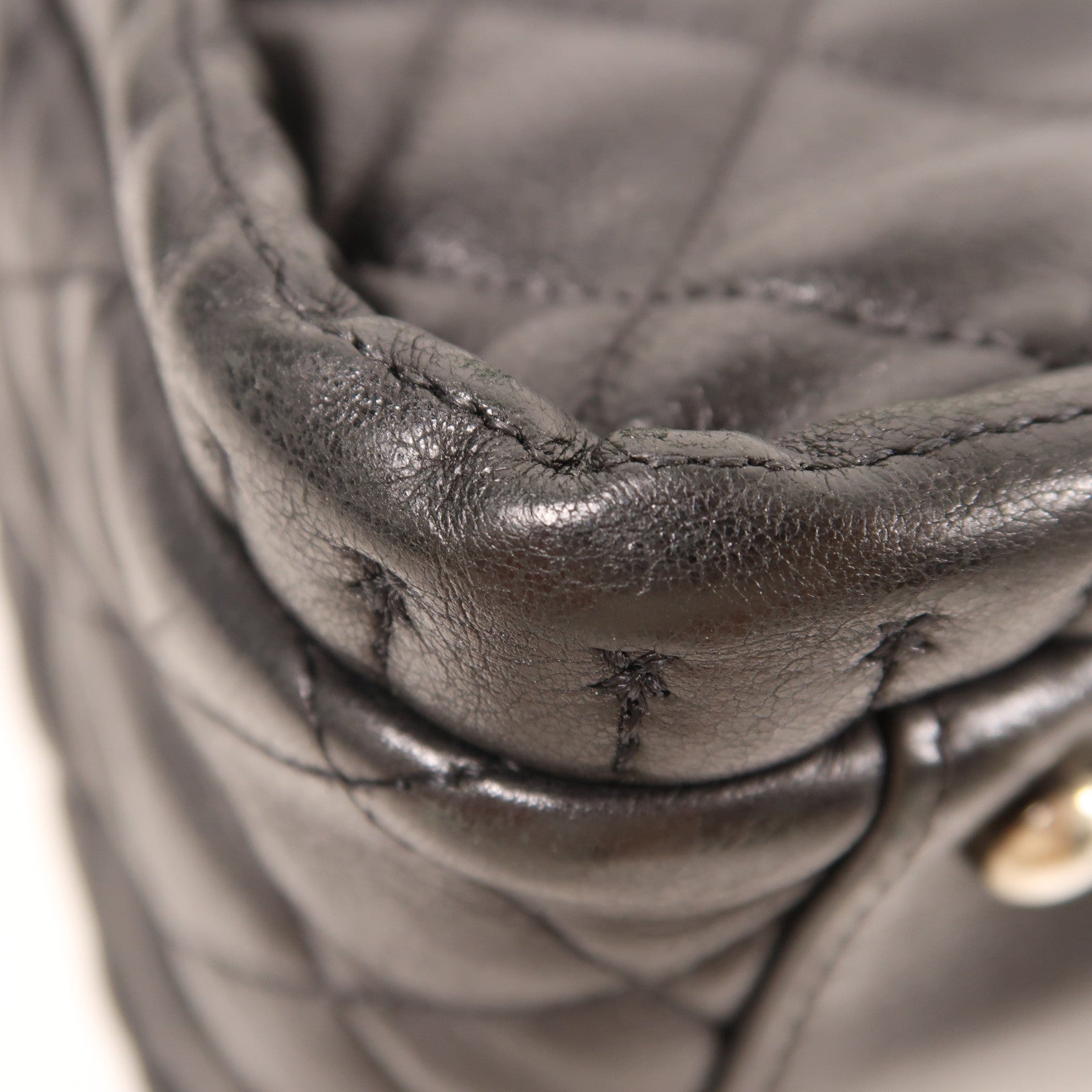 CHANEL 牛皮皮革Shoulder Bag銀扣鏈帶肩背袋