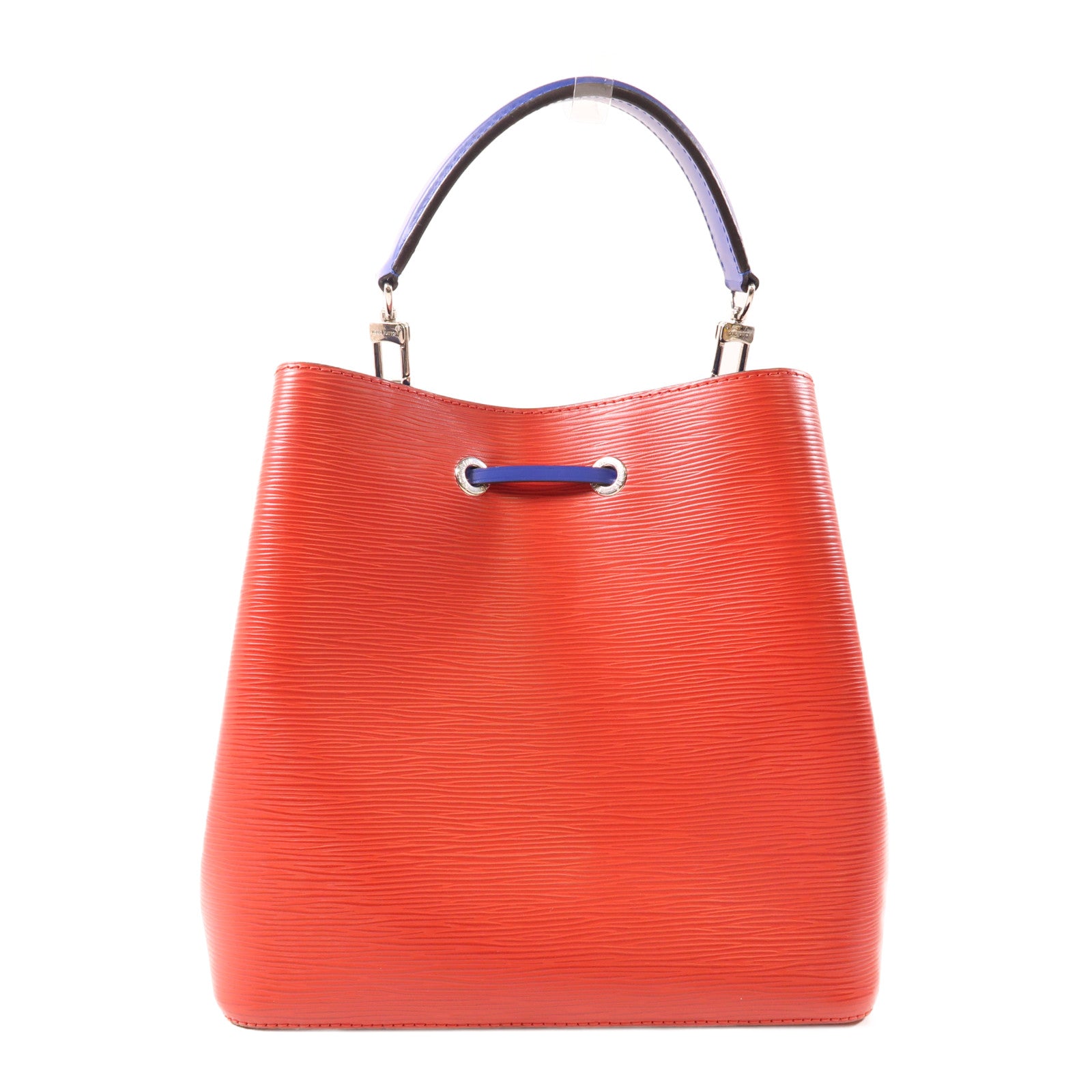 LOUIS VUITTON Epi NeoNoe MM銀扣手挽肩背兩用袋紅色/藍色