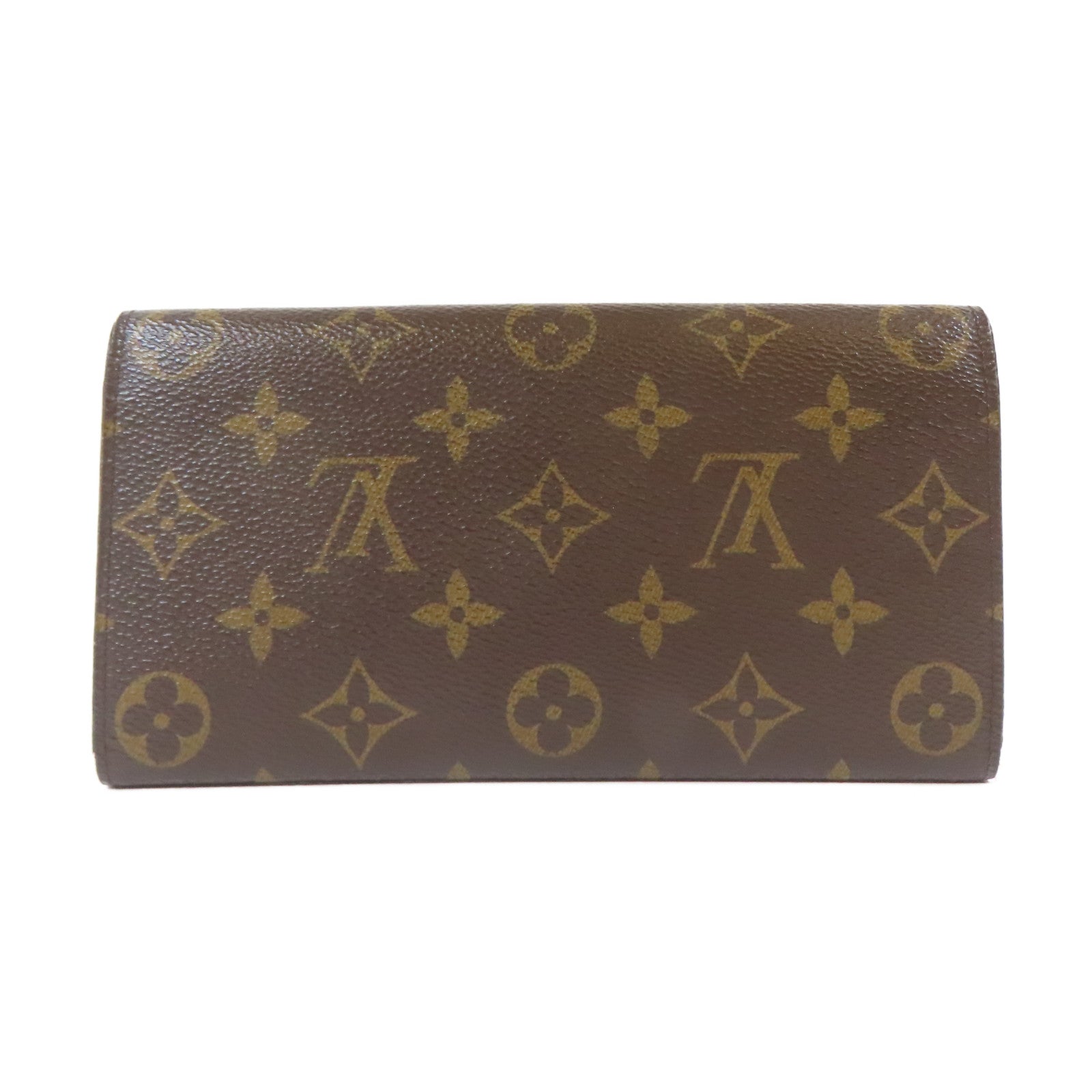 LOUIS VUITTON Monogram Emilie金扣長錢包啡色