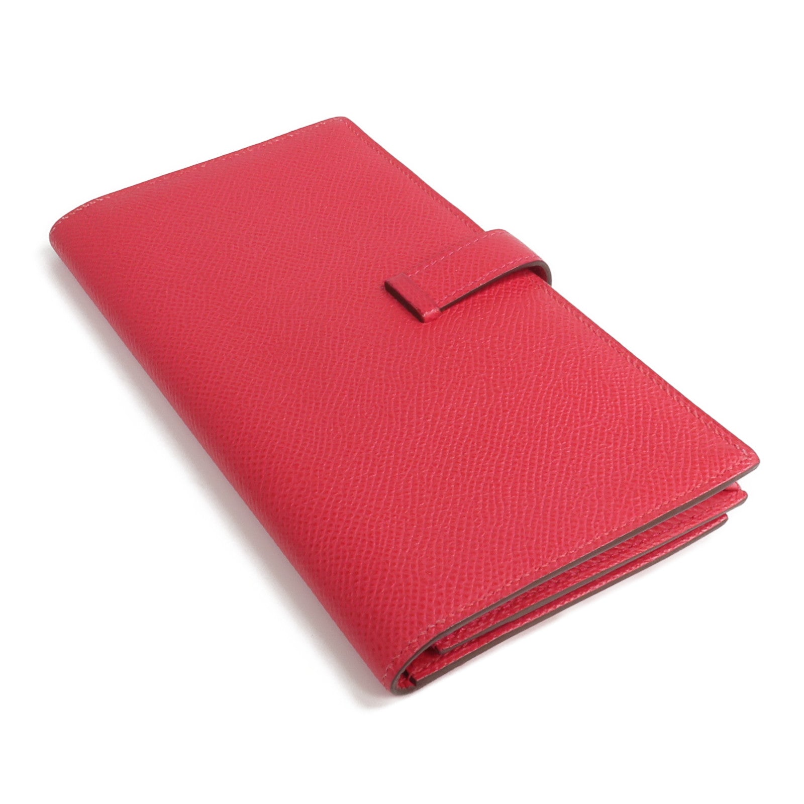 HERMES Epsom皮革Bearn Wallet長錢包Framboise