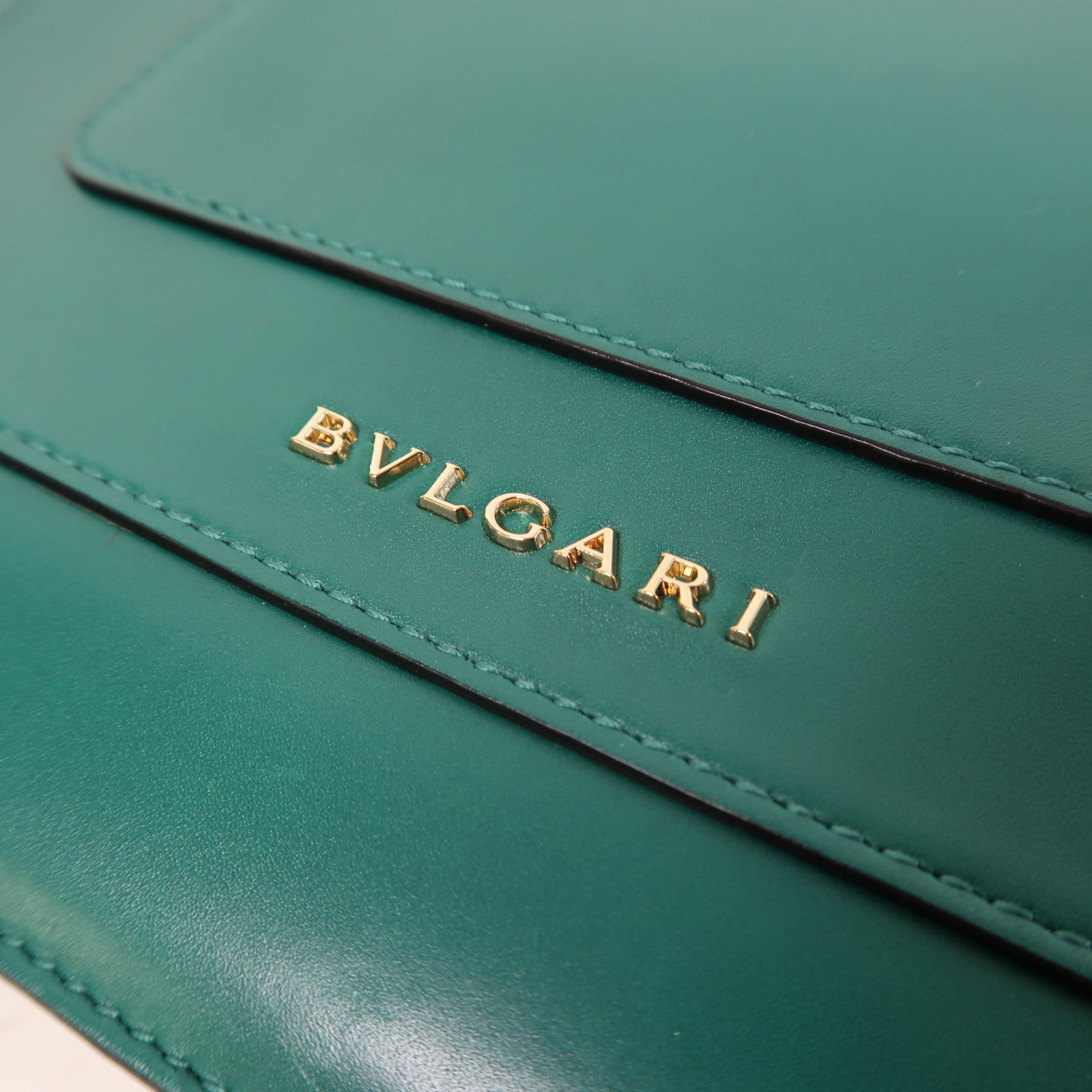 BVLGARI 牛皮皮革Serpenti Forever鏈帶肩背袋綠色