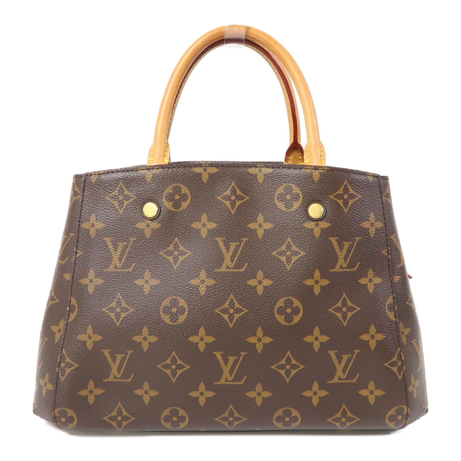 LOUIS VUITTON Monogram Montaigne BB金扣手挽肩背兩用袋啡色
