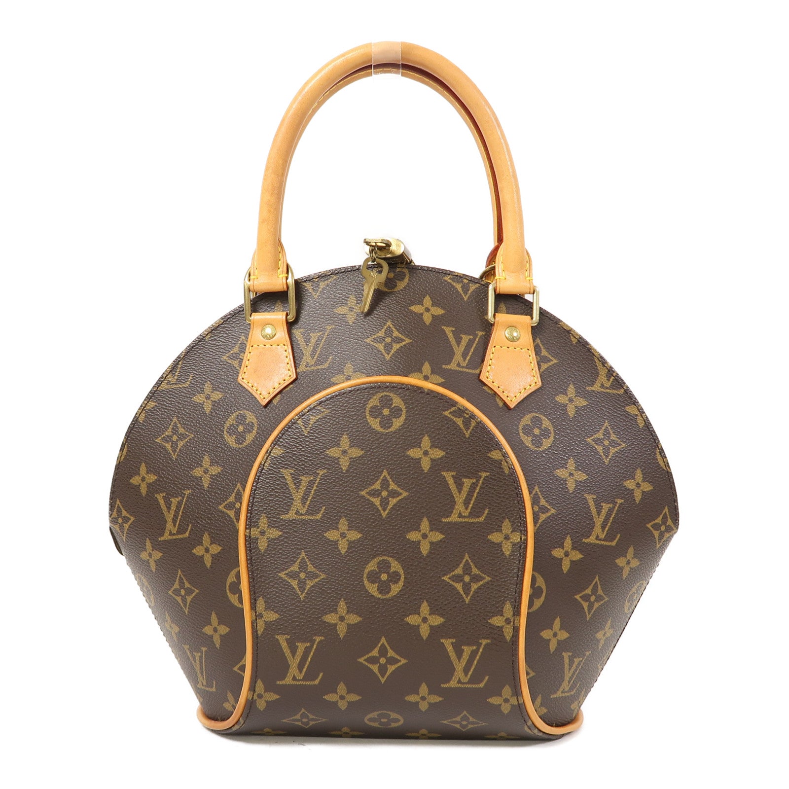 LOUIS VUITTON Monogram Elipse PM金扣手挽袋啡色