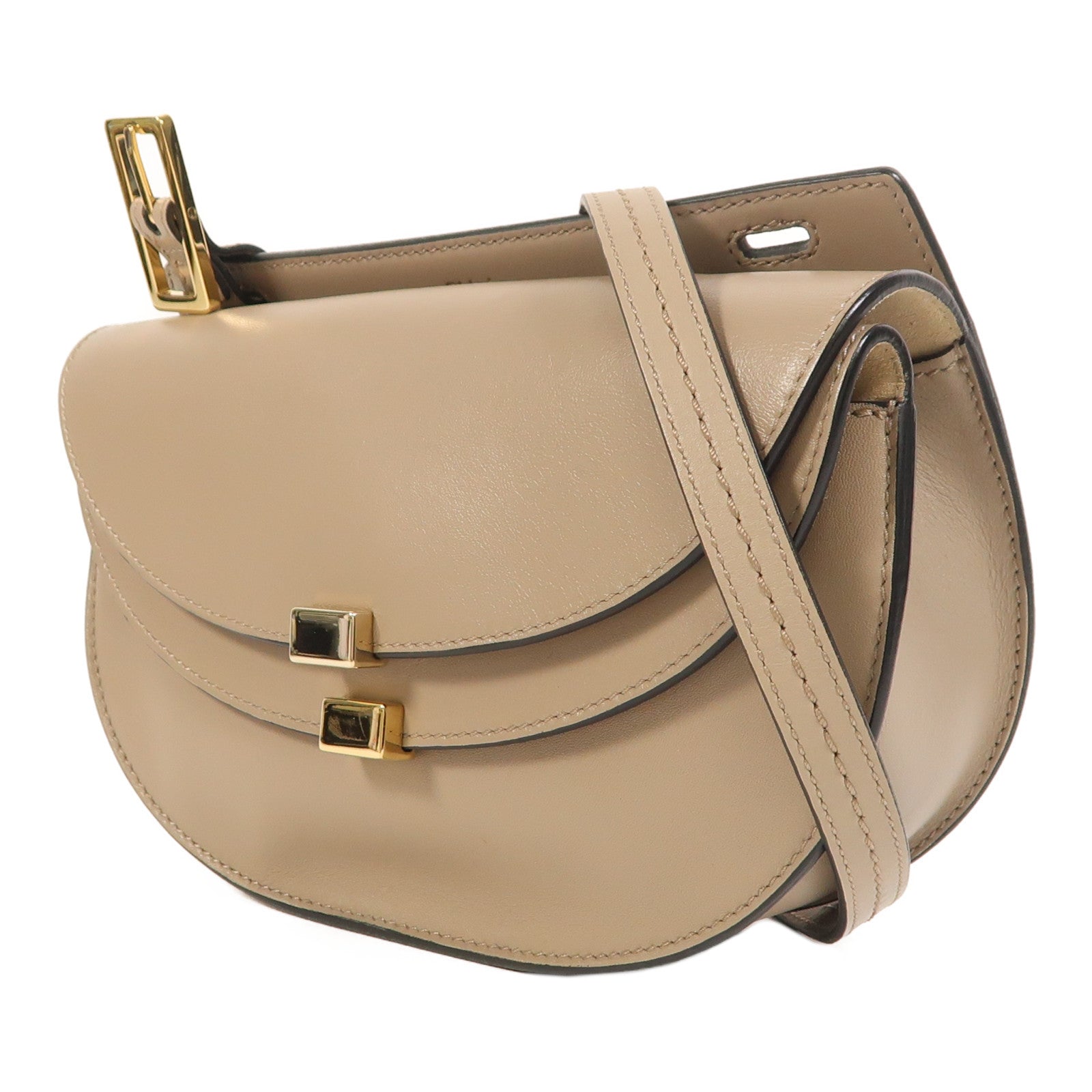 Chloe 牛皮皮革Georgia金扣肩背袋