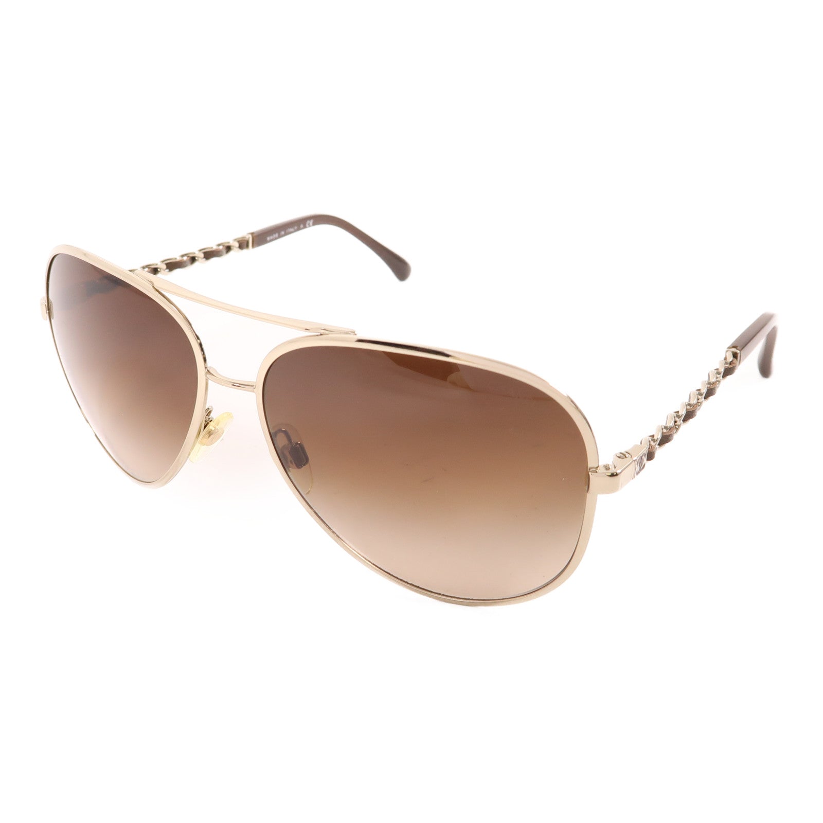 CHANEL 金屬/PVC Sunglasses太陽眼鏡棕色