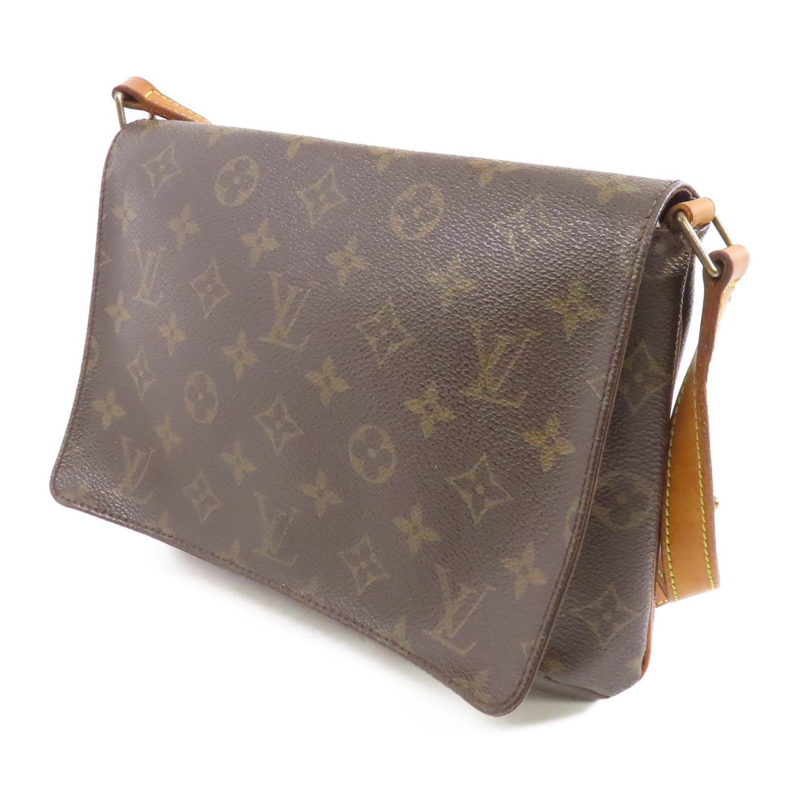 LOUIS VUITTON Monogram Musette Tango金扣肩背袋啡色