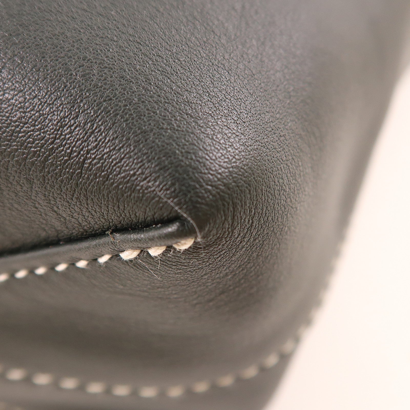 HERMES Swift皮革Double Sens 28肩背袋/手挽袋Bambou/Vert Anglais/Gris Perle